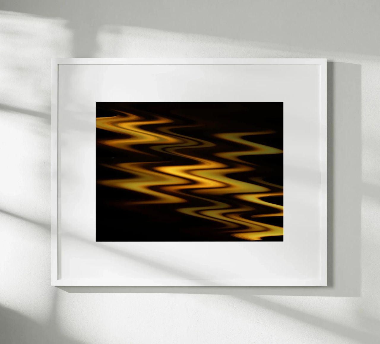 Abstract waves dynamic pattern in orange and yellow hahnemühle by Something for you