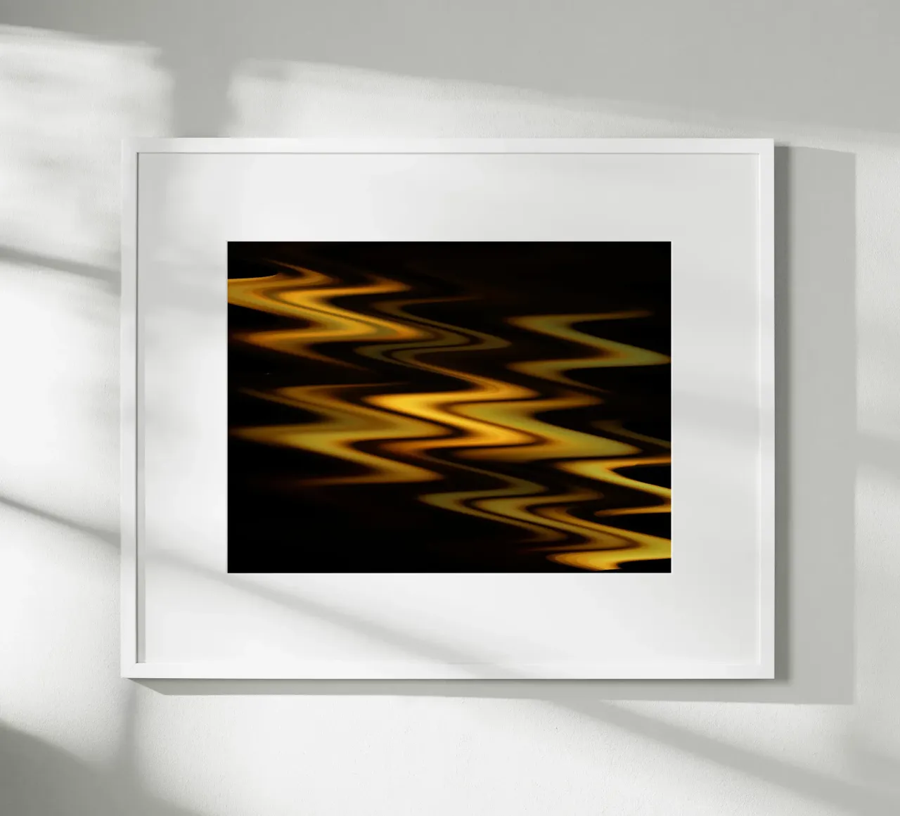 Abstract waves dynamic pattern in orange and yellow hahnemühle by Something for you