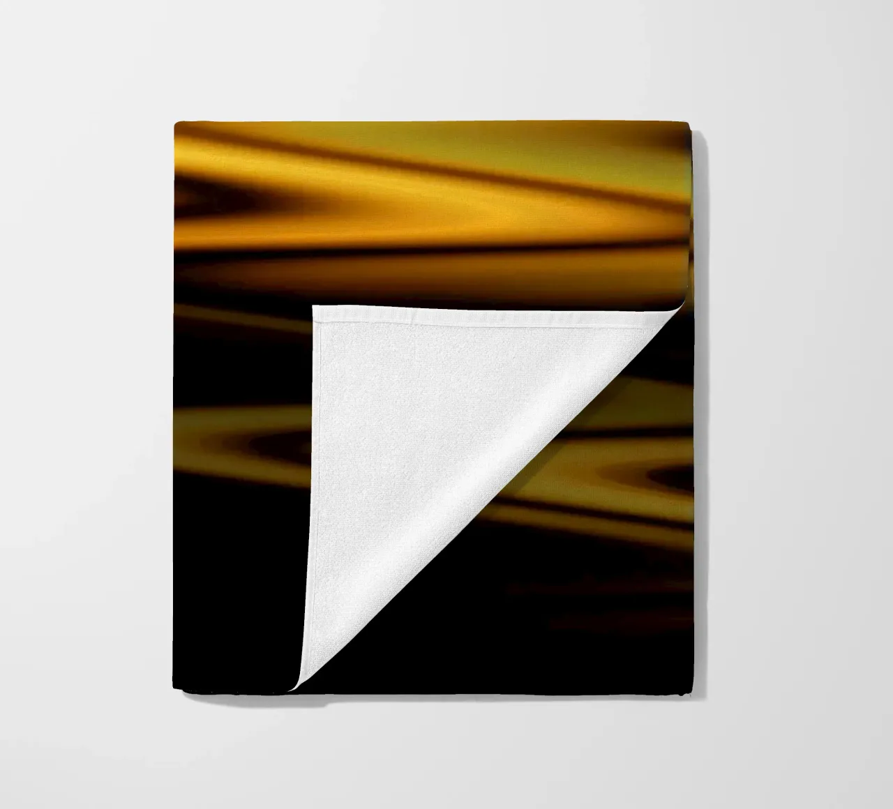 Abstract waves dynamic pattern in orange and yellow beach towel by Something for you