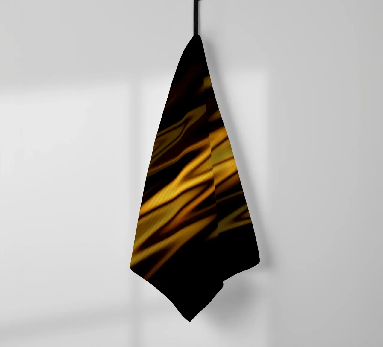 Vagues abstraites motif dynamique en orange et jaune torchon de Something for you