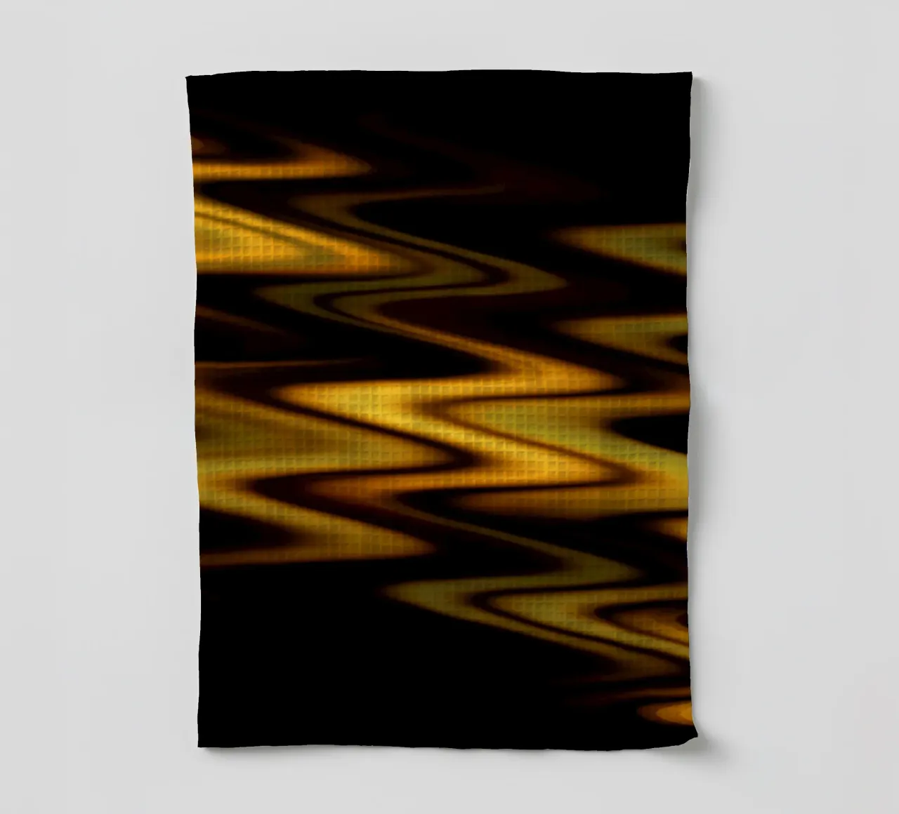 Abstrakte Wellen dynamisches Muster in Orange und Gelb Geschirrtuch von Something for you