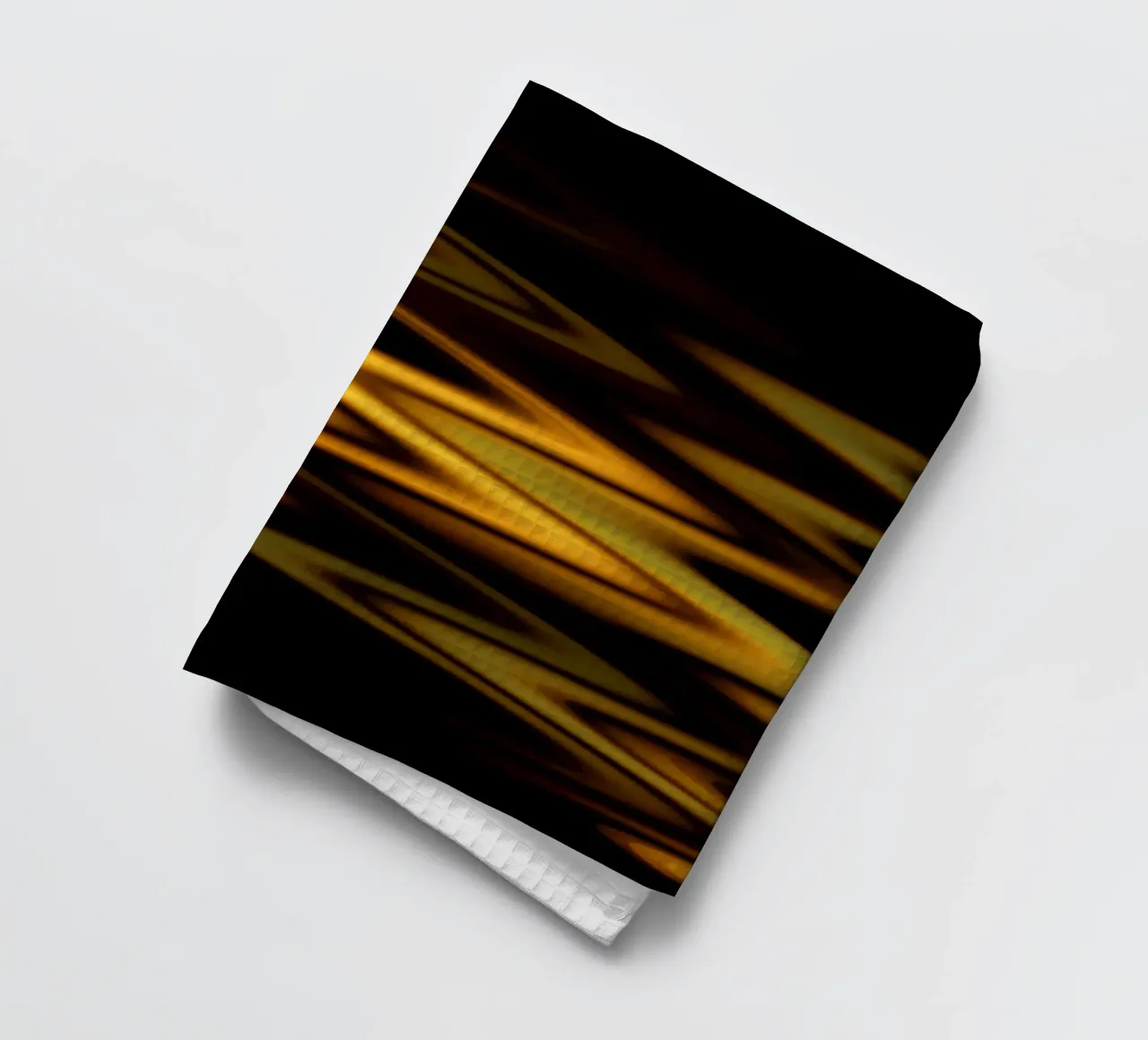 Vagues abstraites motif dynamique en orange et jaune torchon de Something for you