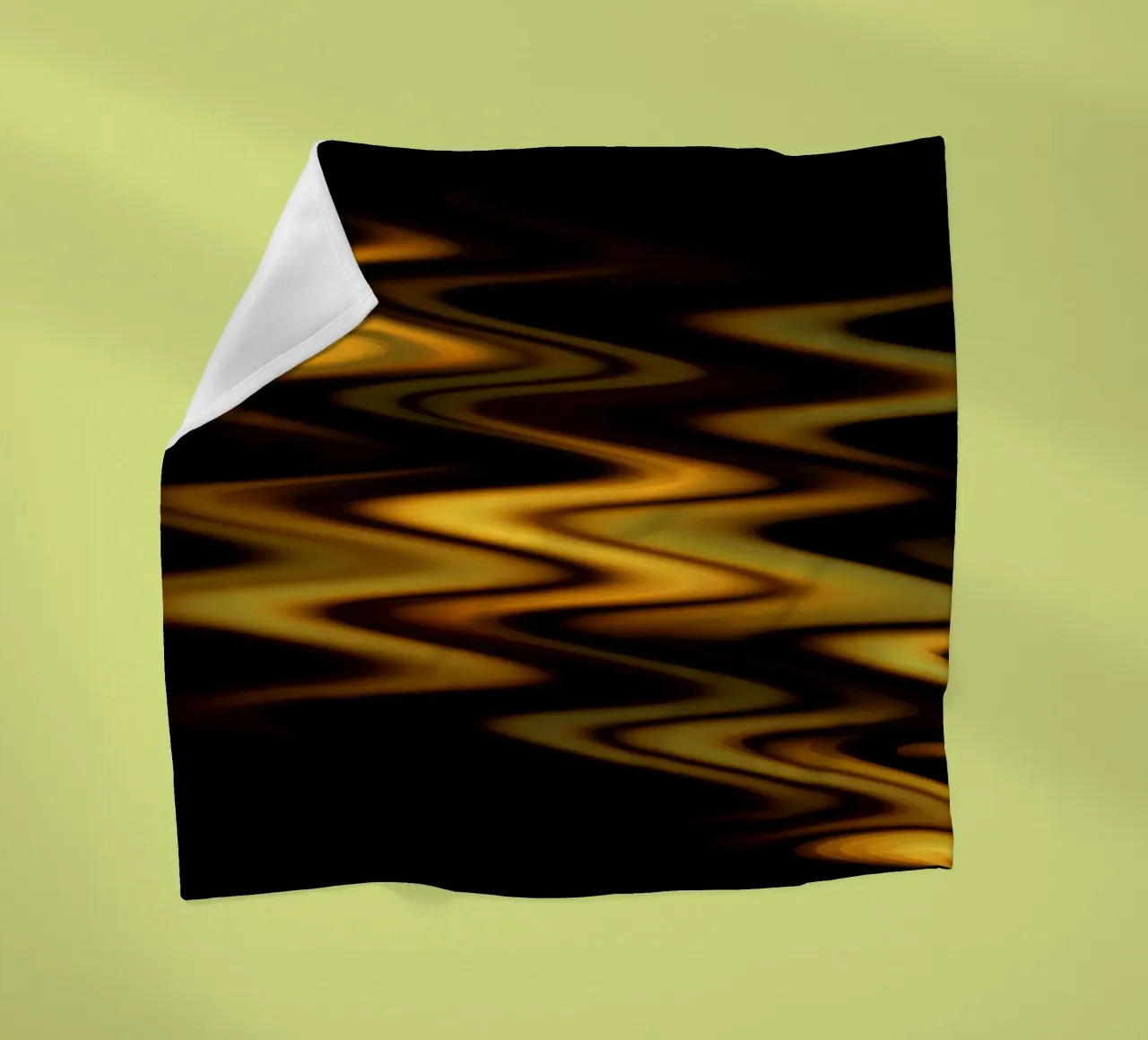 Abstract waves dynamic pattern in orange and yellow fleece blanket by Something for you