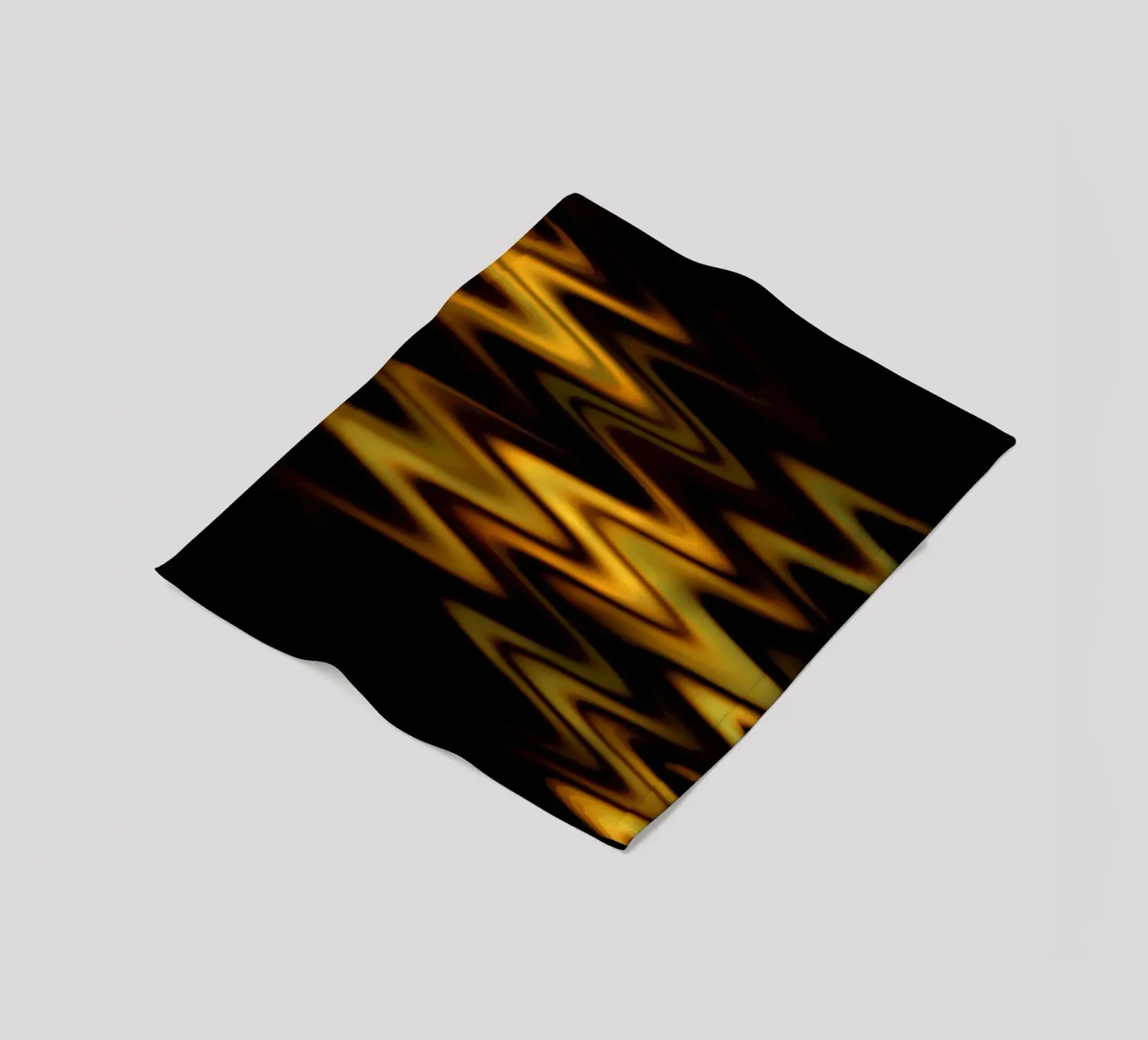 Abstract waves dynamic pattern in orange and yellow fleece blanket by Something for you