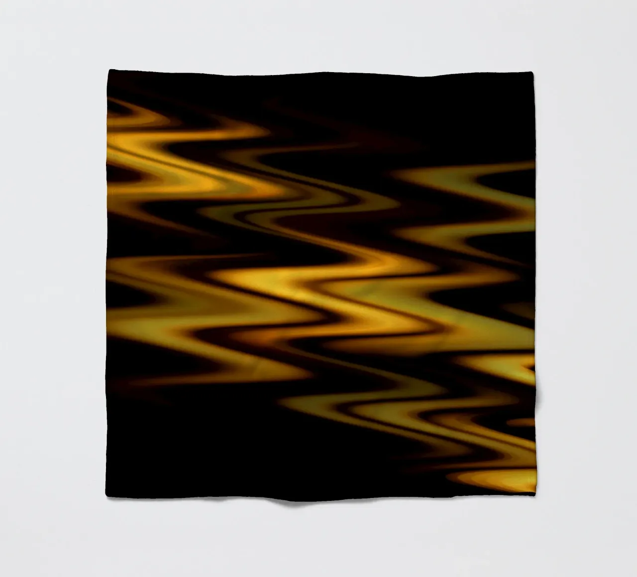Abstract waves dynamic pattern in orange and yellow fleece blanket by Something for you