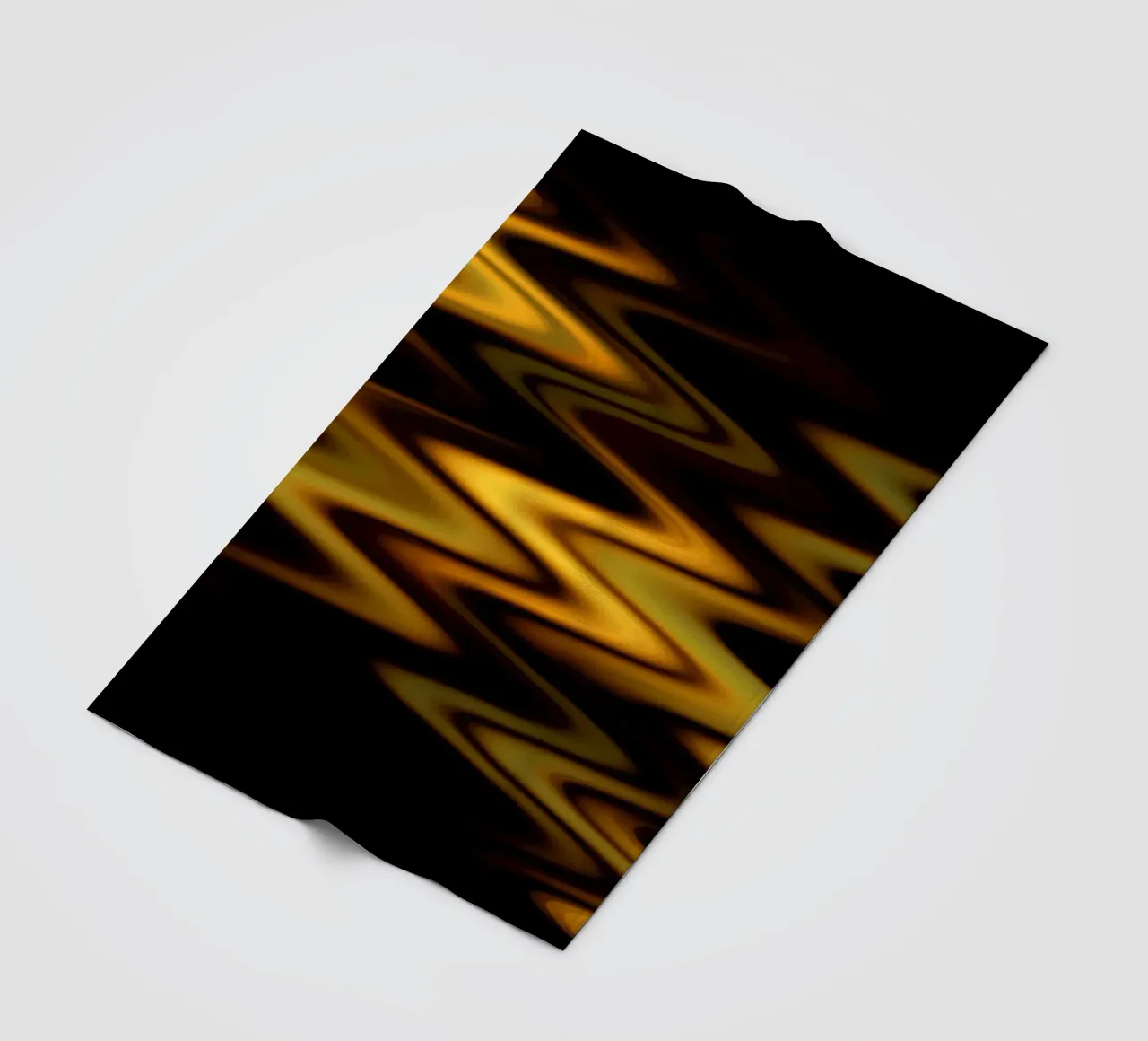 Abstract waves dynamic pattern in orange and yellow fleece blanket by Something for you