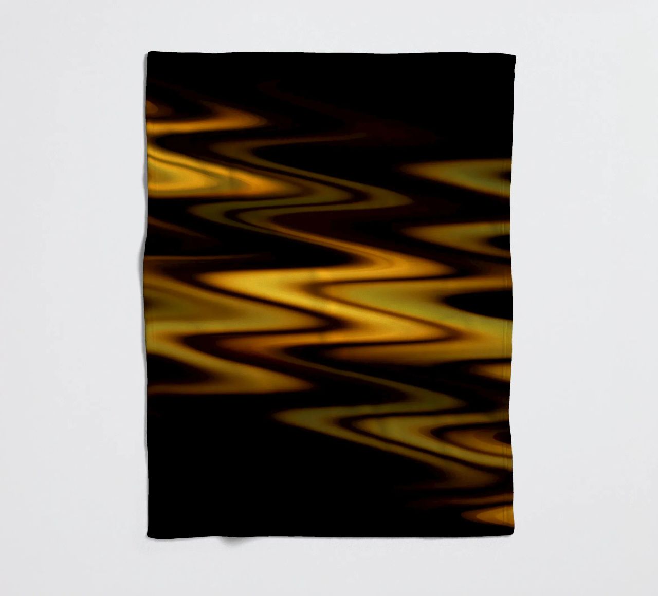 Abstract waves dynamic pattern in orange and yellow fleece blanket by Something for you