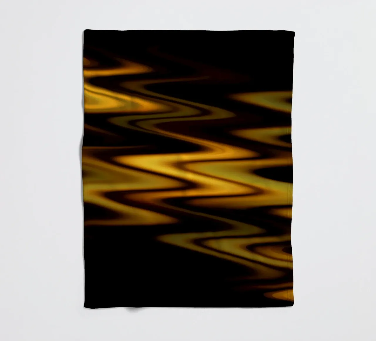 Abstract waves dynamic pattern in orange and yellow fleece blanket by Something for you