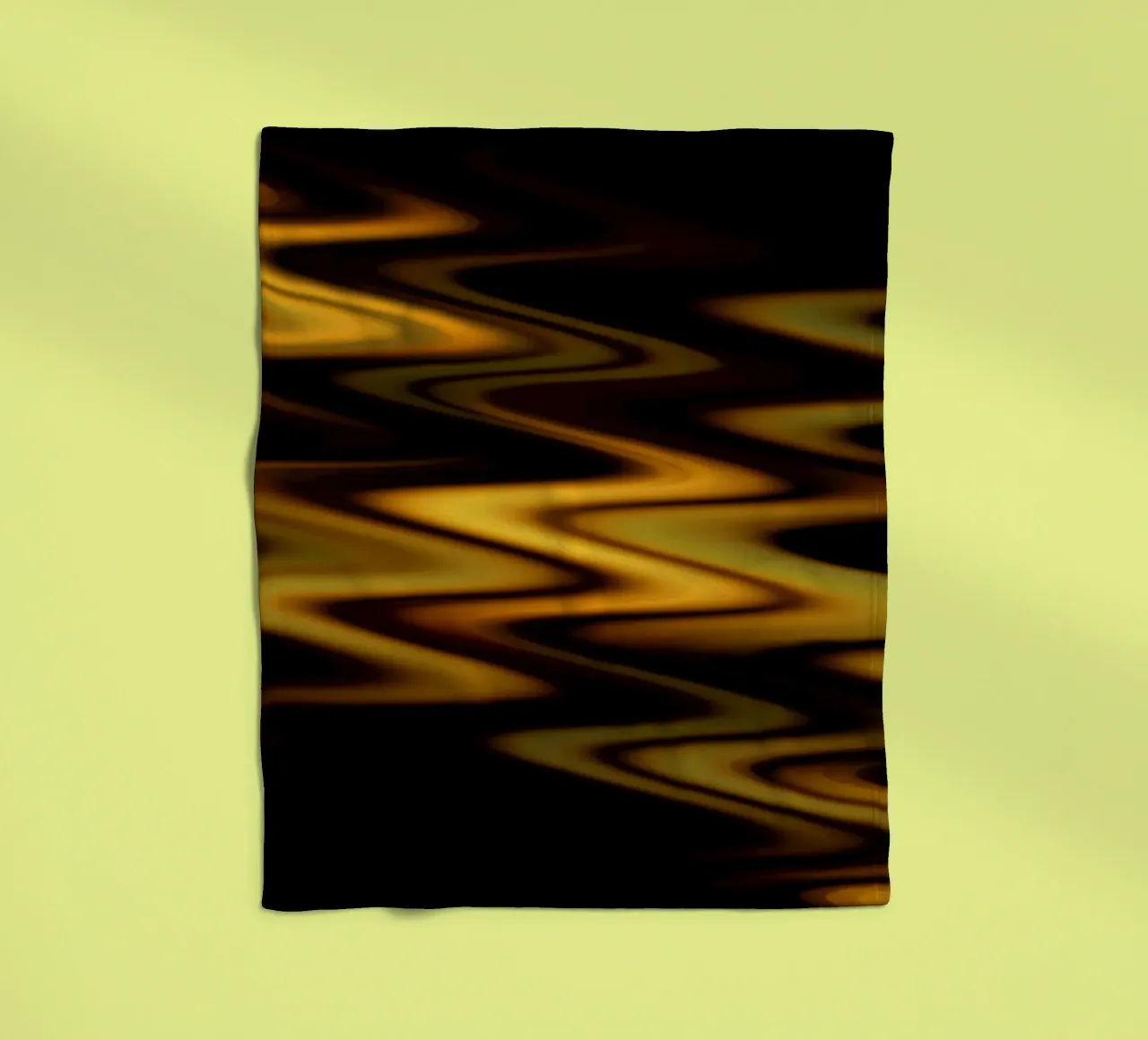 Abstract waves dynamic pattern in orange and yellow fleece blanket by Something for you