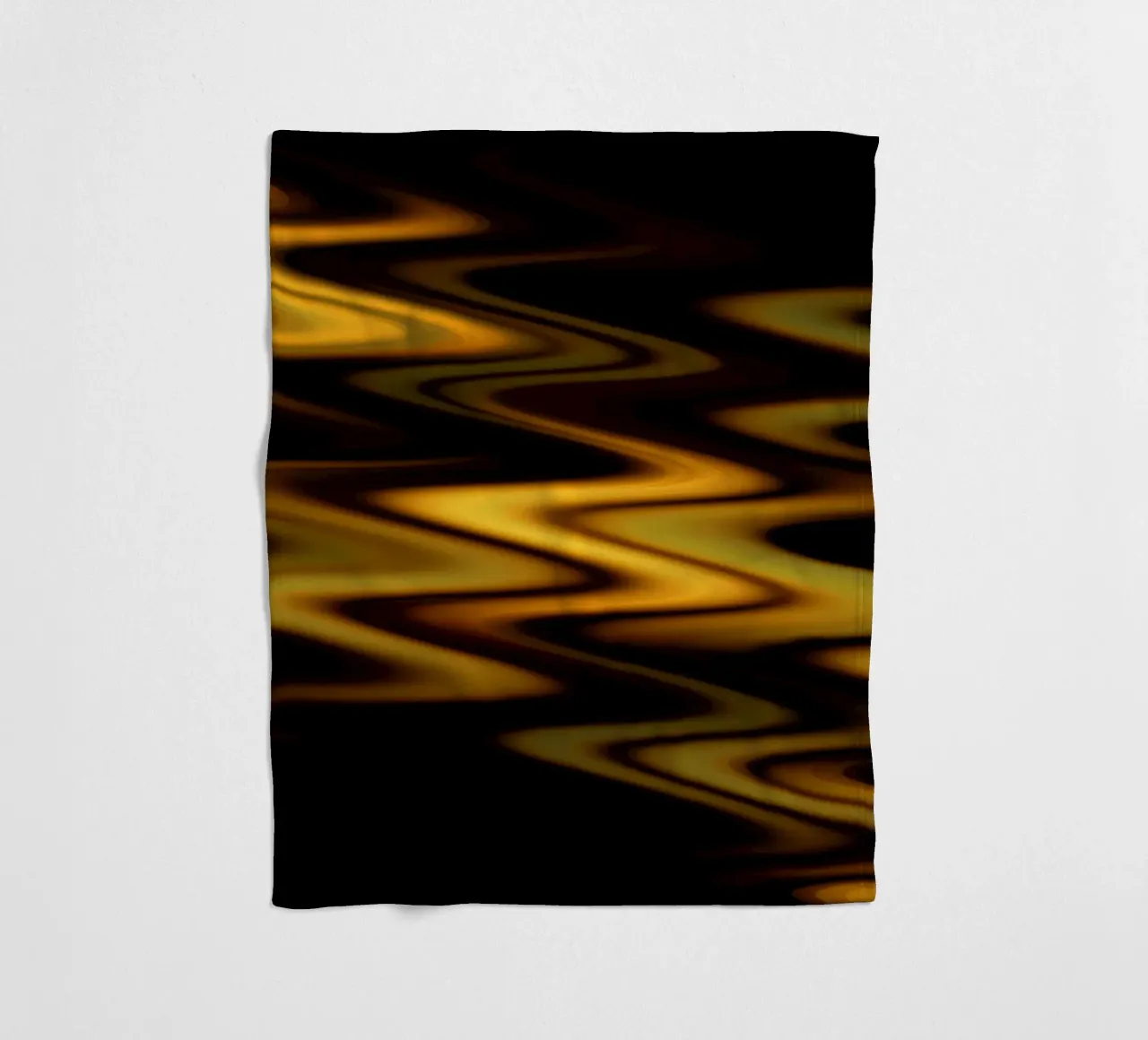 Abstract waves dynamic pattern in orange and yellow fleece blanket by Something for you