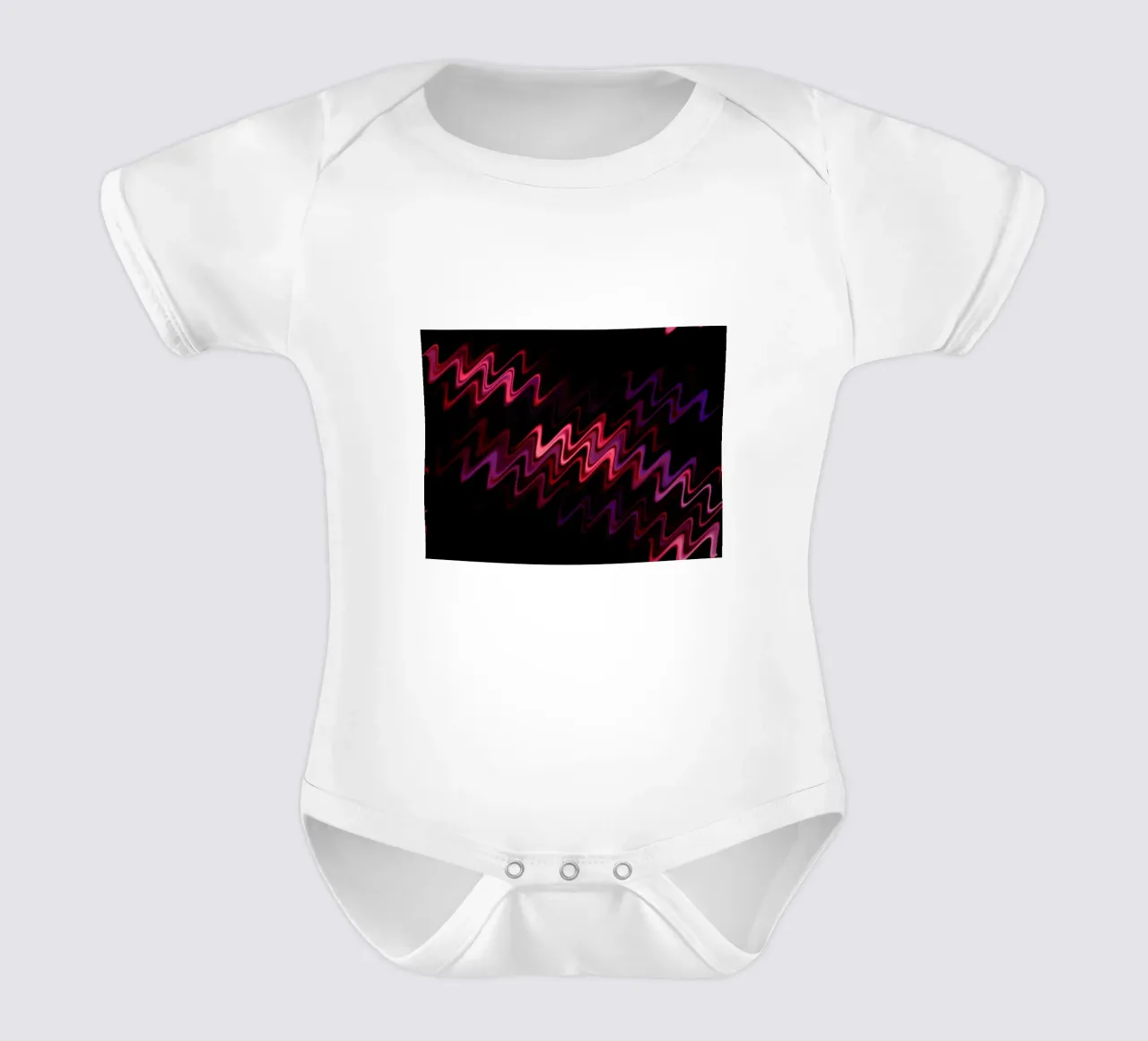 Des vagues abstraites et un motif dynamique en rose et violet body bébé de Something for you