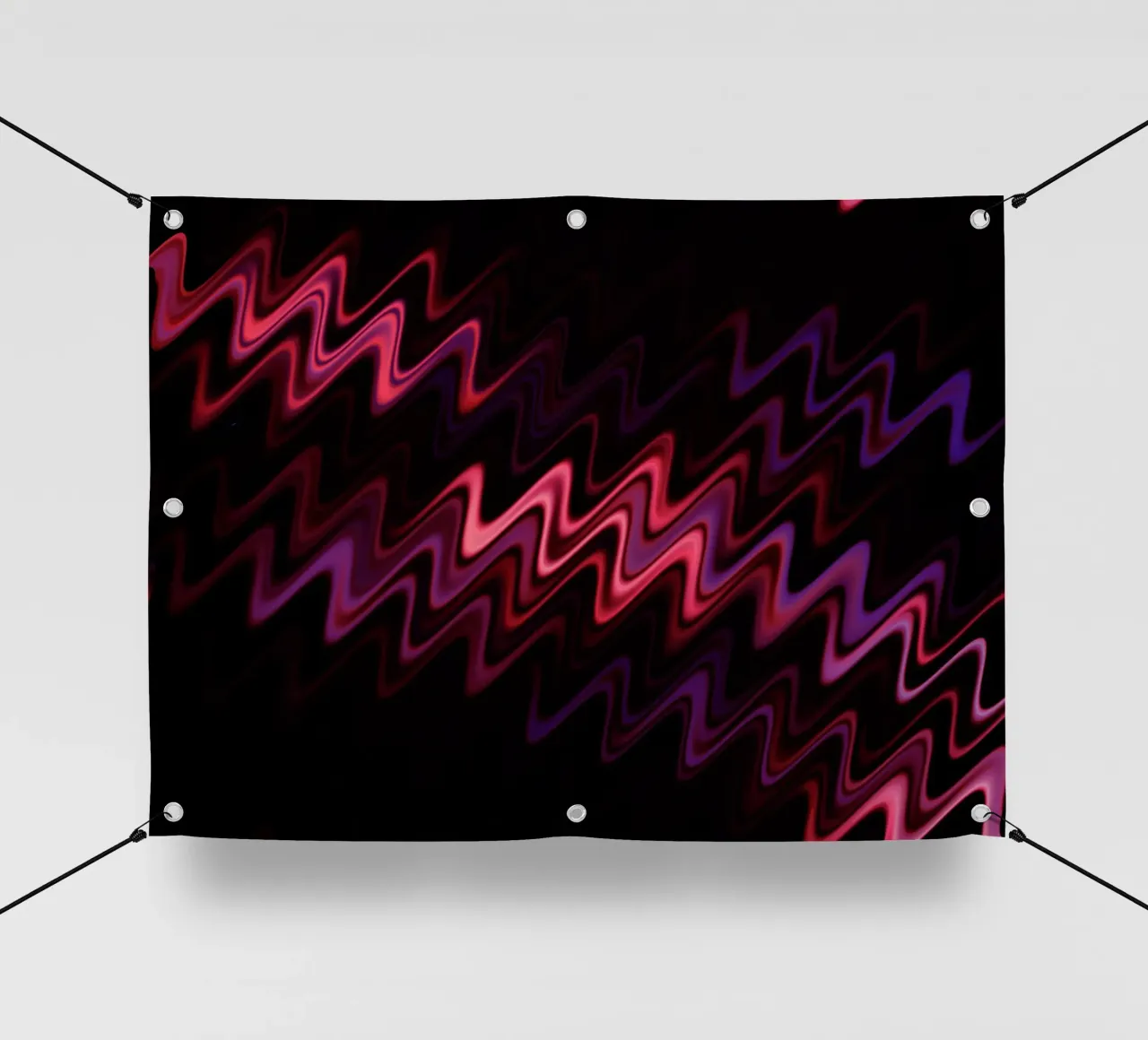 Abstrakte Wellen und ein dynamisches Muster in Pink und Lila PVC Plane von Something for you