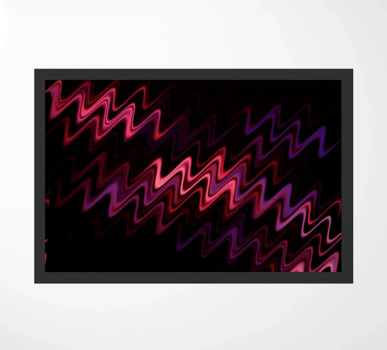 Abstract waves and a dynamic pattern in pink and purple doormat by Something for you