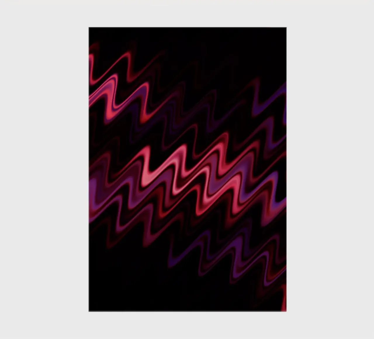 Abstrakte Wellen und ein dynamisches Muster in Pink und Lila Notizbuch von Something for you