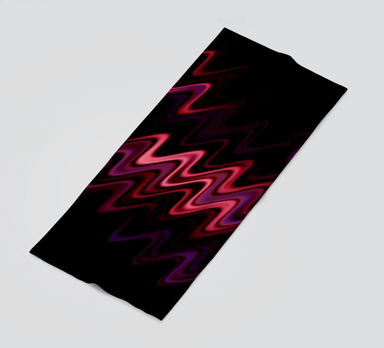 Abstract waves and a dynamic pattern in pink and purple beach towel by Something for you