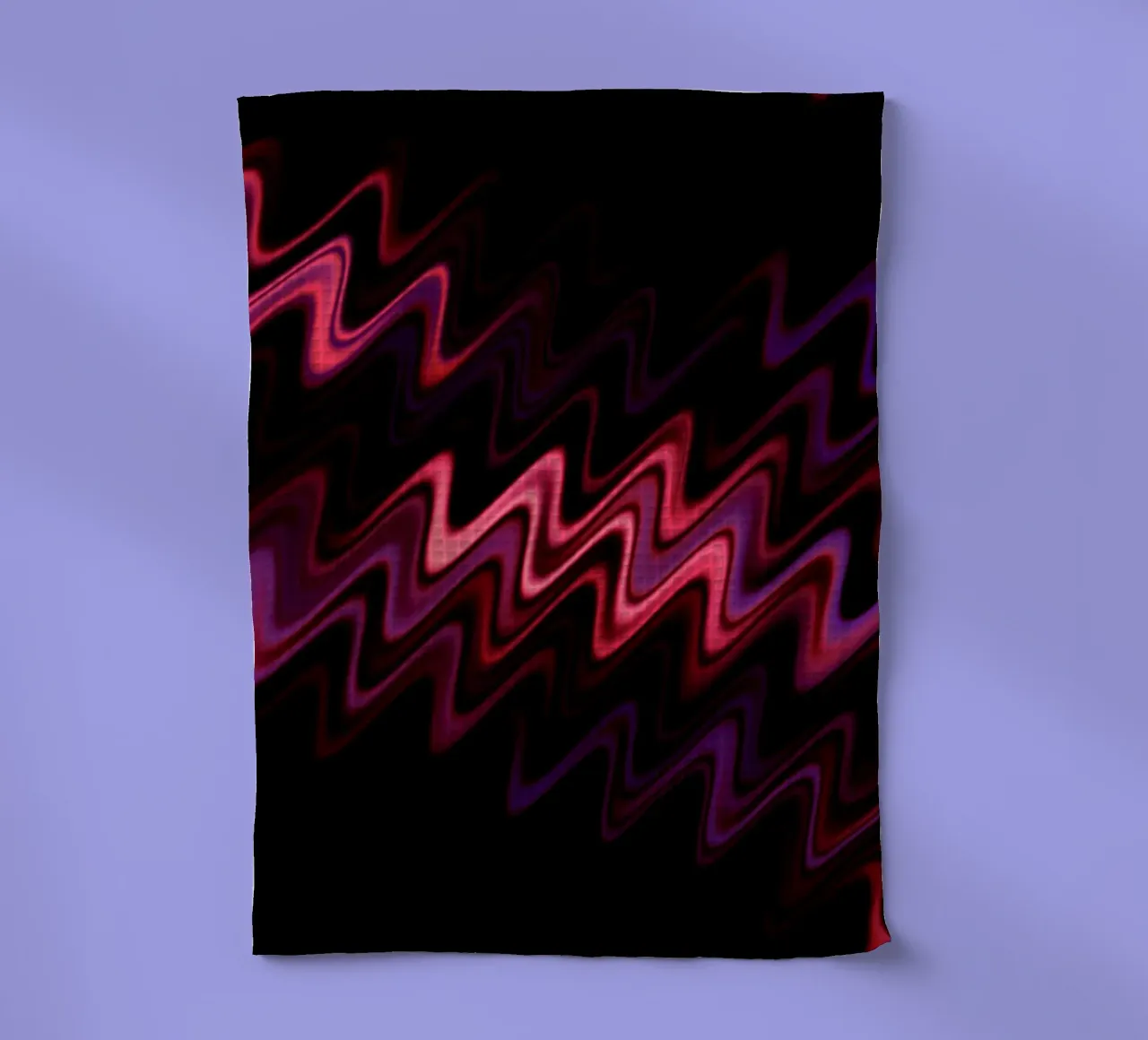 Des vagues abstraites et un motif dynamique en rose et violet torchon de Something for you