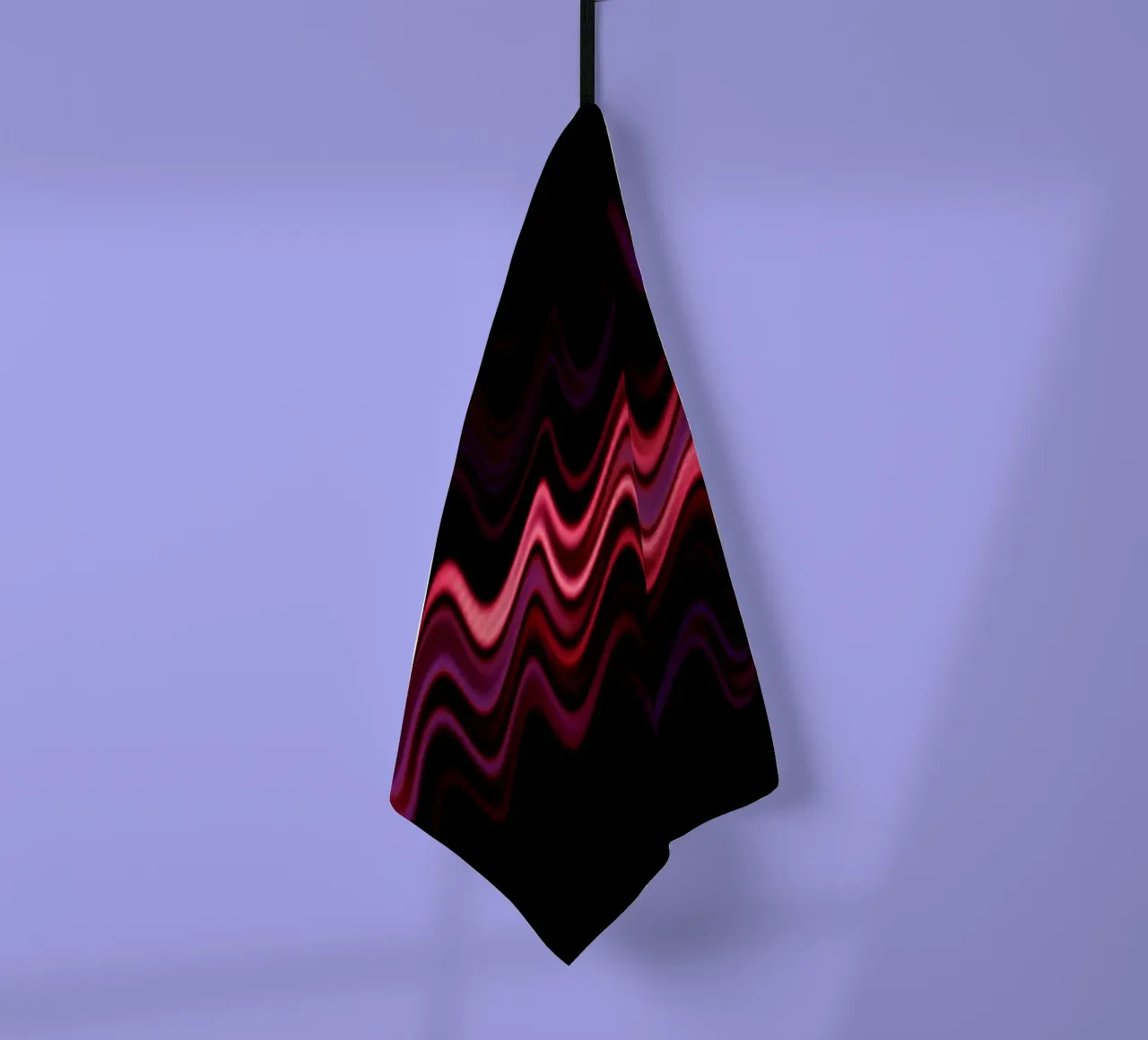 Des vagues abstraites et un motif dynamique en rose et violet torchon de Something for you