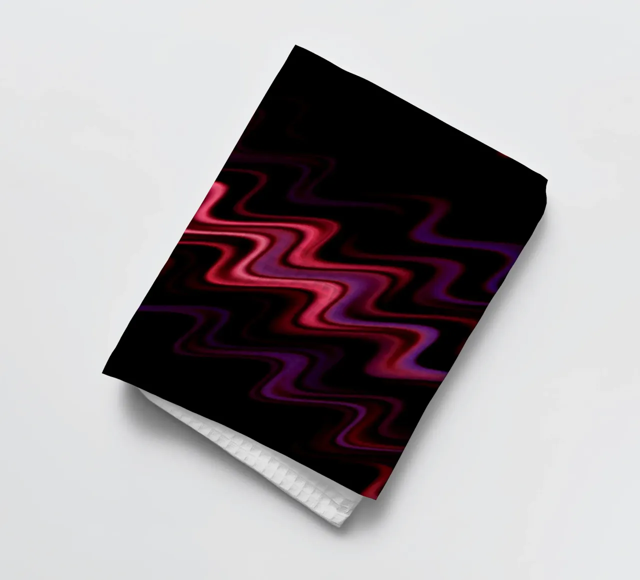 Des vagues abstraites et un motif dynamique en rose et violet torchon de Something for you