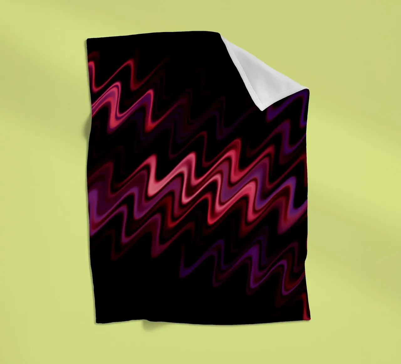 Abstract waves and a dynamic pattern in pink and purple fleece blanket by Something for you