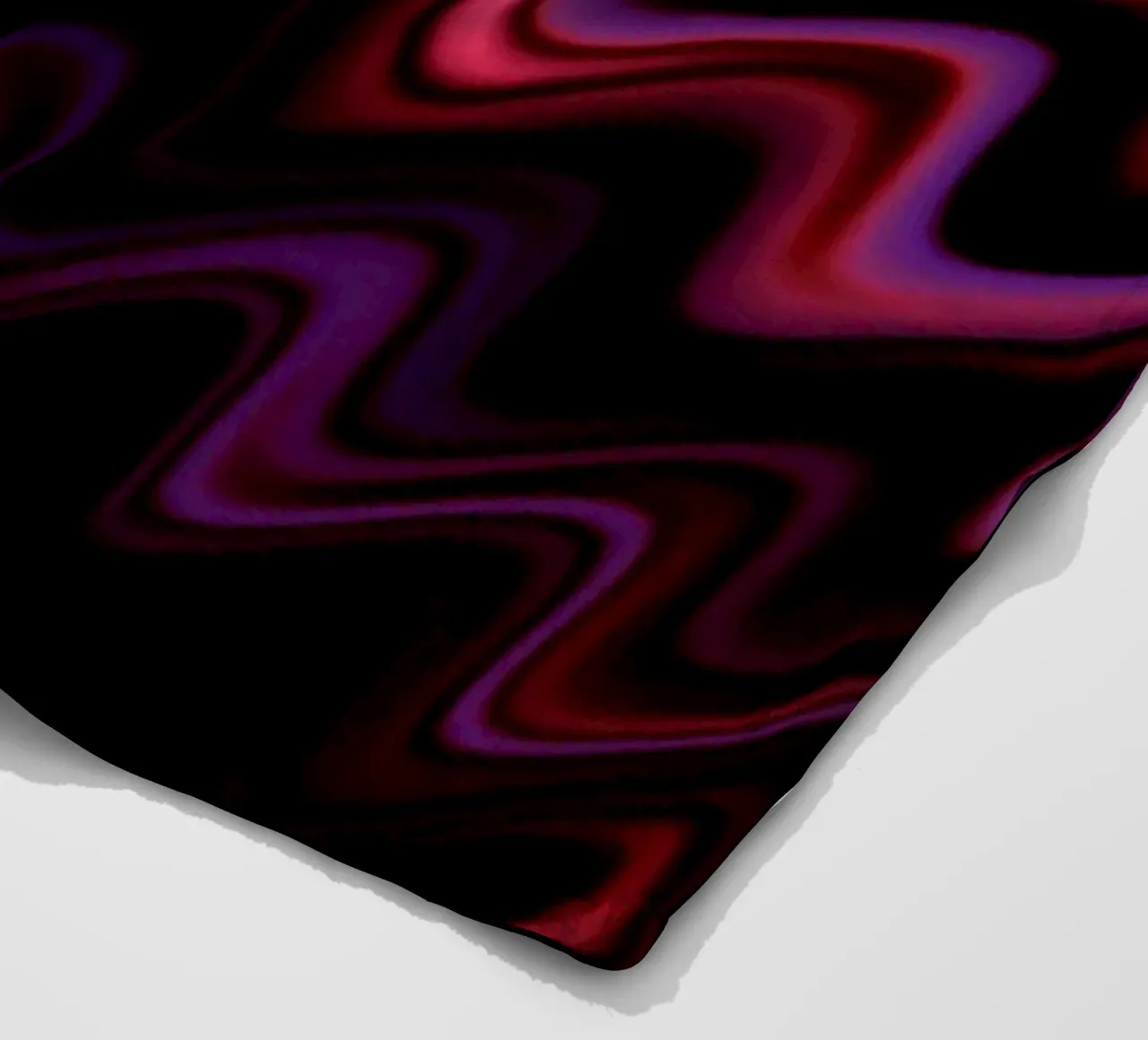Abstract waves and a dynamic pattern in pink and purple fleece blanket by Something for you