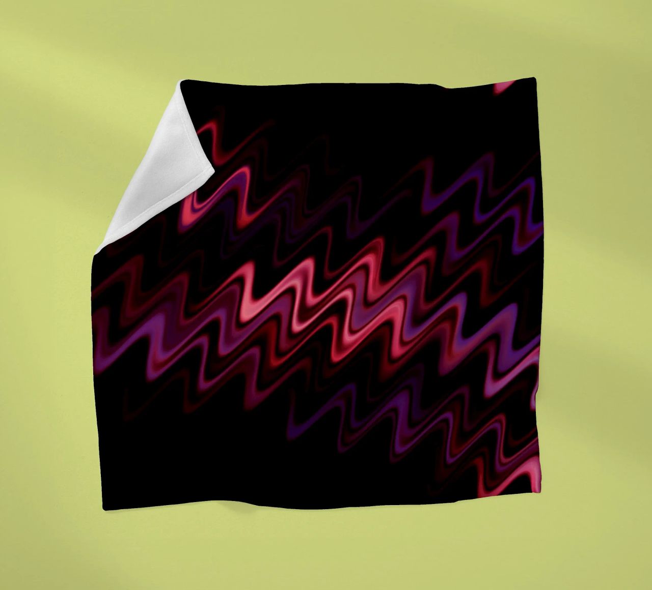 Abstract waves and a dynamic pattern in pink and purple fleece blanket by Something for you