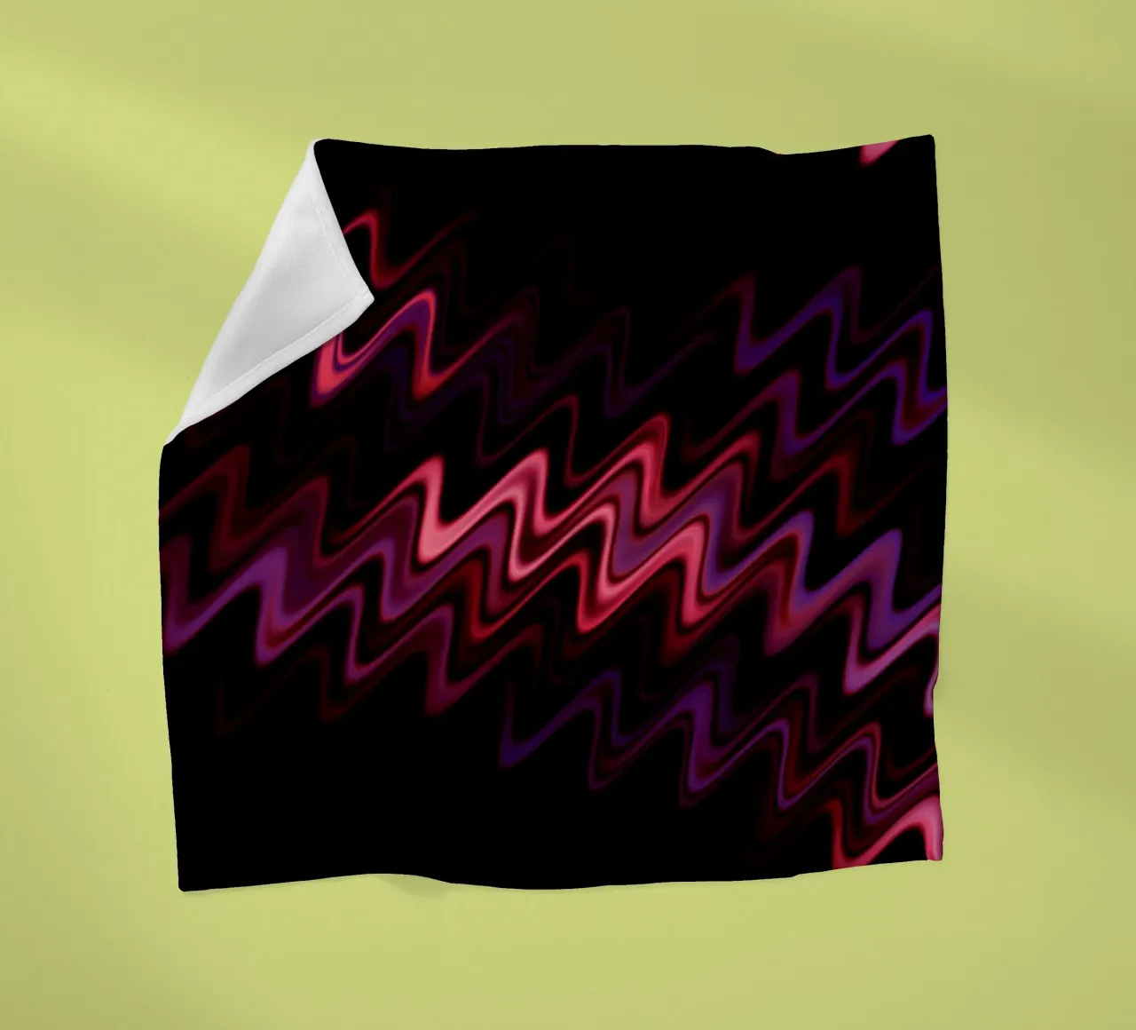 Des vagues abstraites et un motif dynamique en rose et violet plaid polaire de Something for you