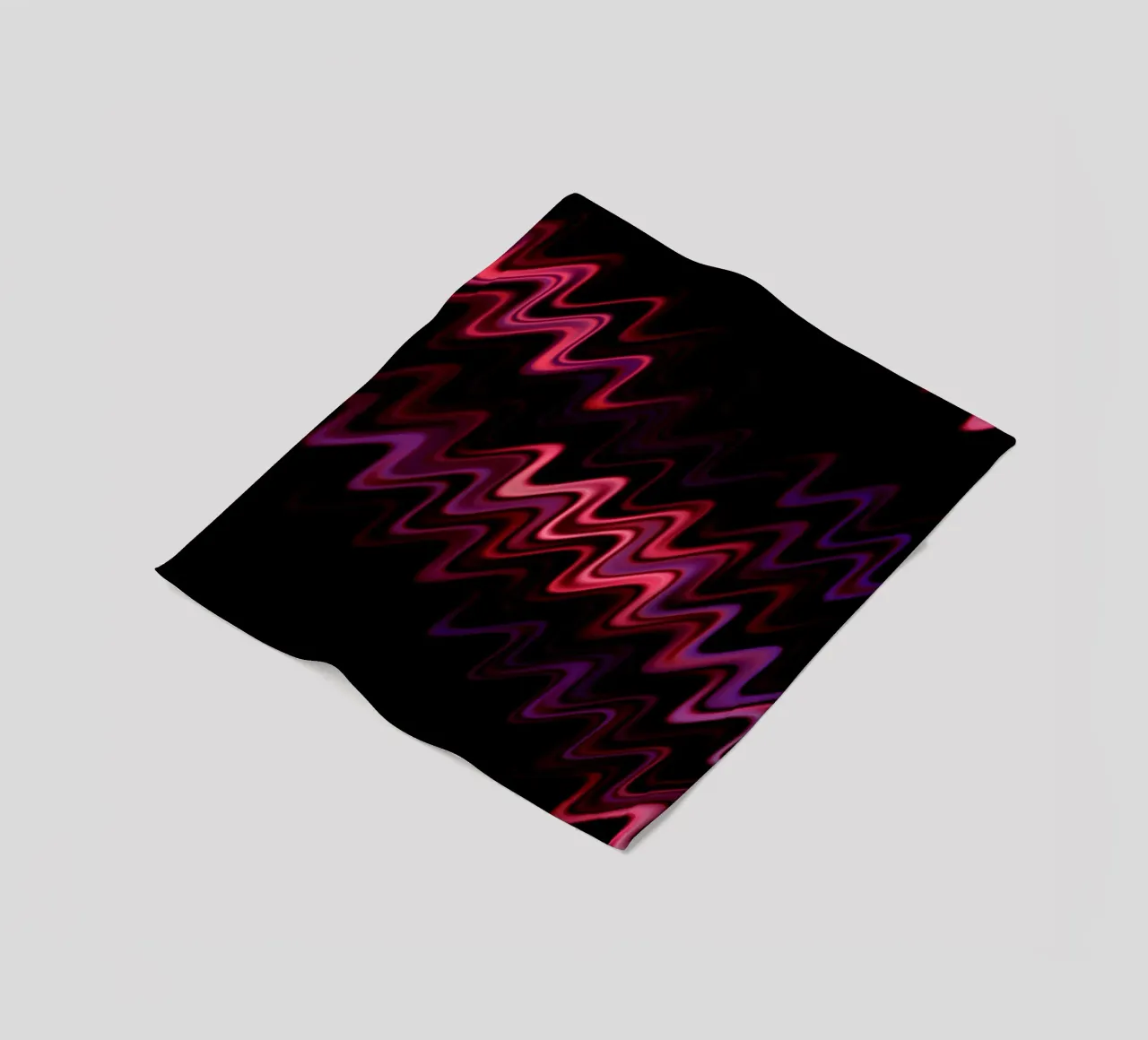 Abstract waves and a dynamic pattern in pink and purple fleece blanket by Something for you
