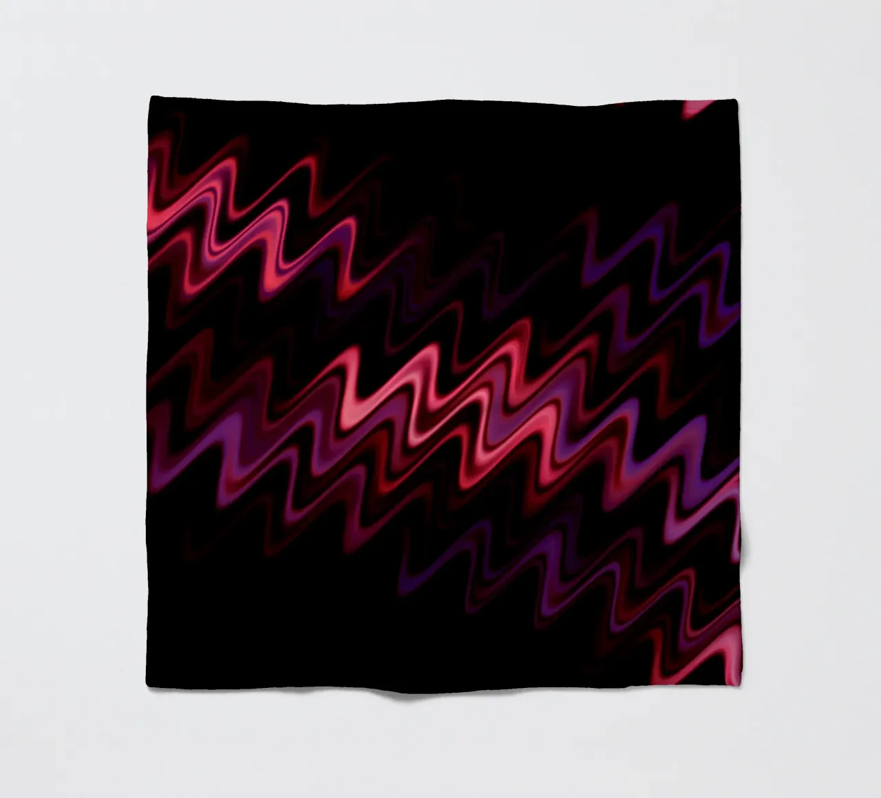 Abstract waves and a dynamic pattern in pink and purple fleece blanket by Something for you