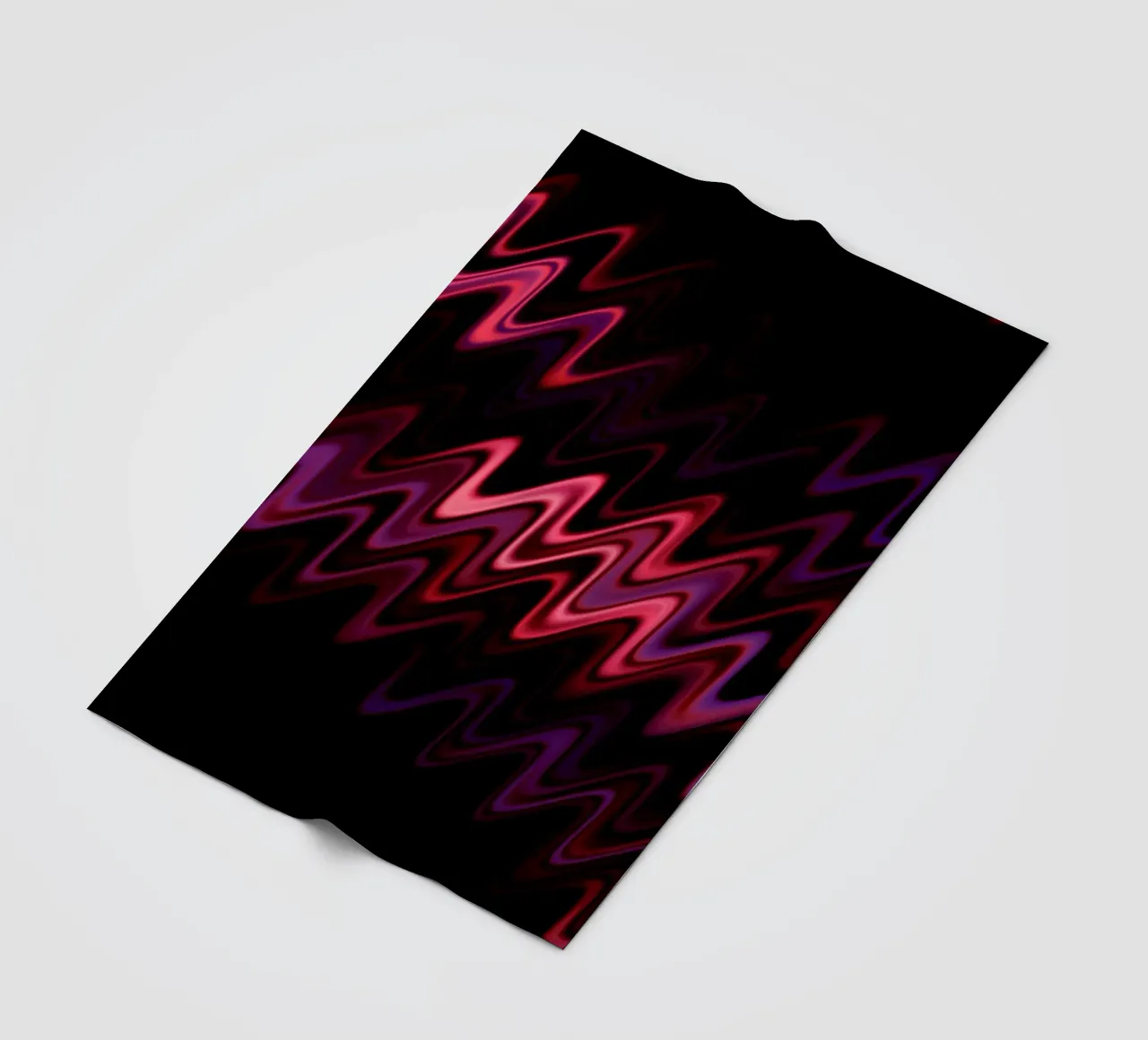 Abstract waves and a dynamic pattern in pink and purple fleece blanket by Something for you