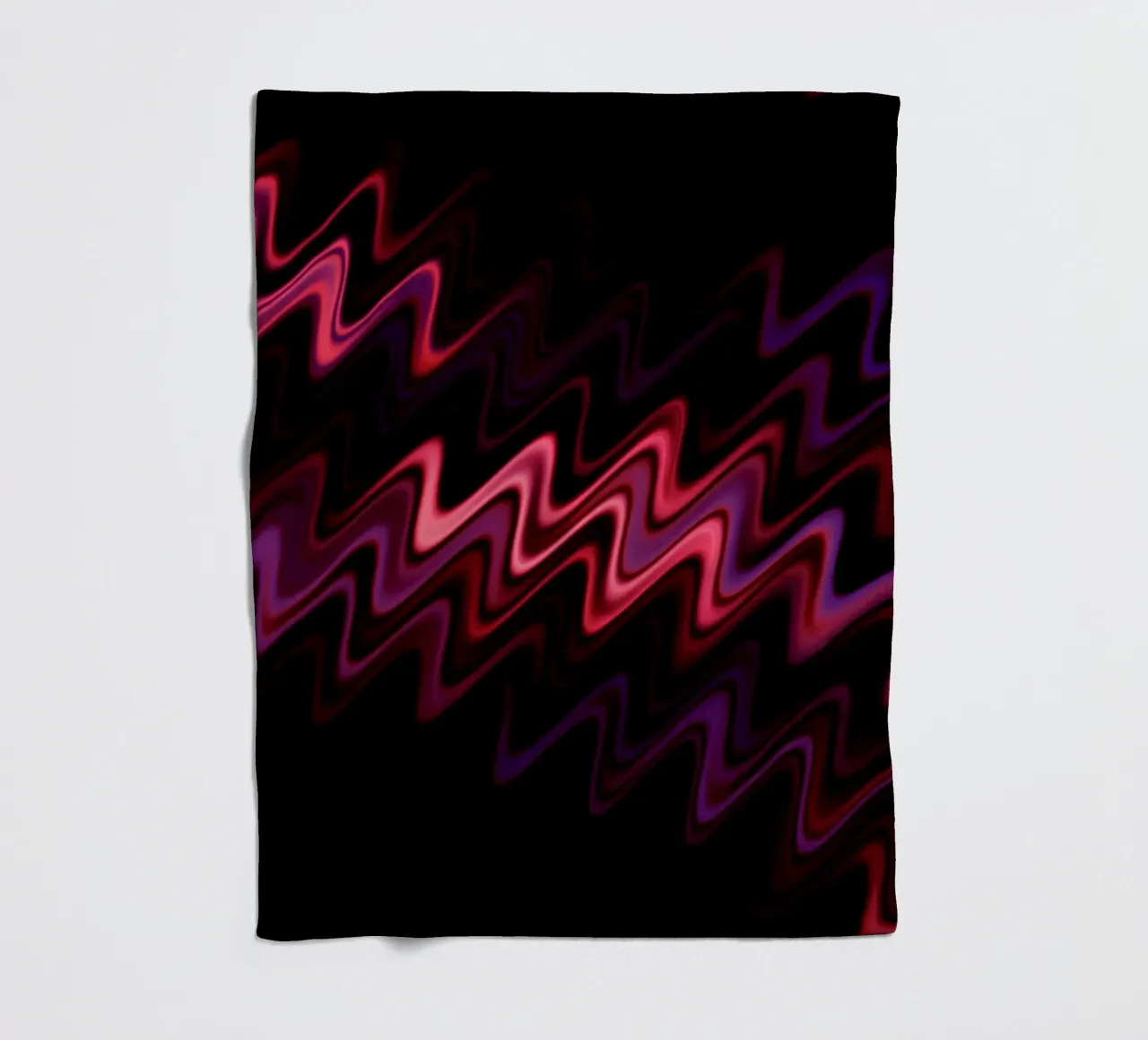 Abstract waves and a dynamic pattern in pink and purple fleece blanket by Something for you