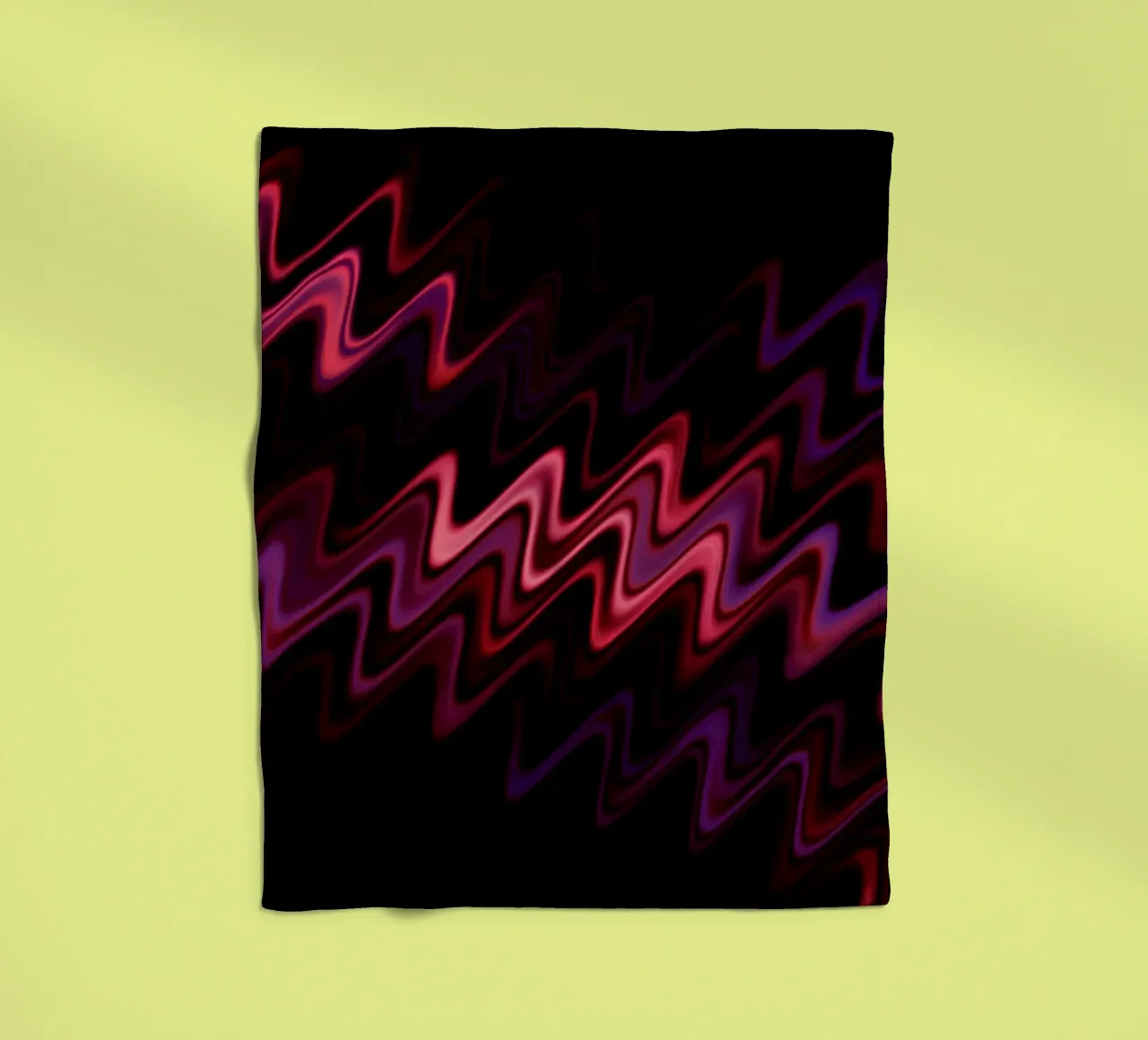 Abstract waves and a dynamic pattern in pink and purple fleece blanket by Something for you