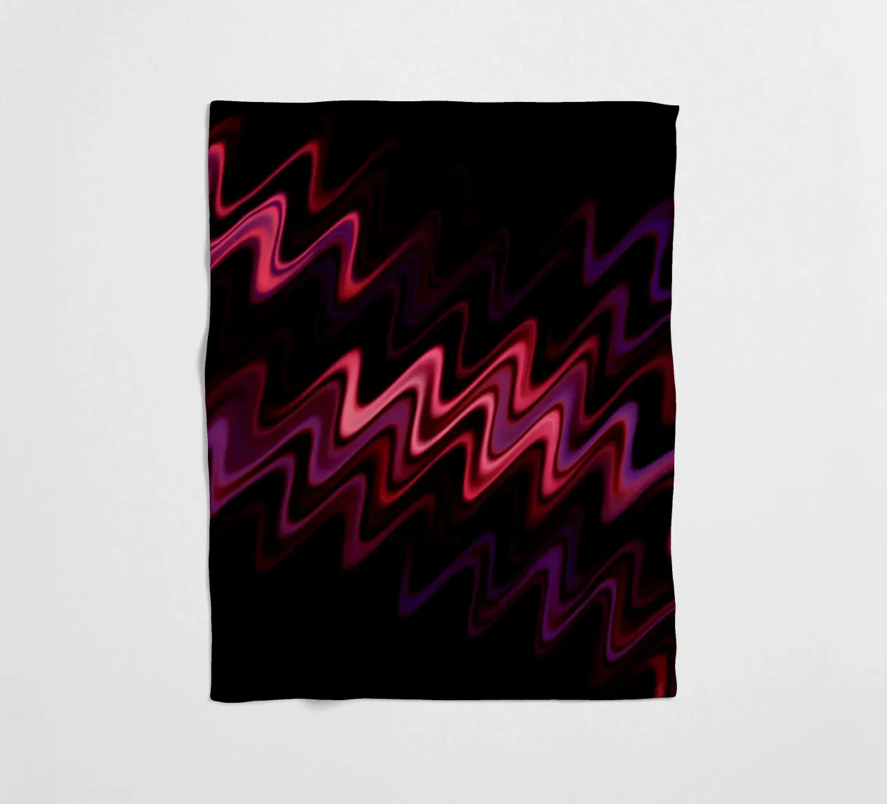 Abstract waves and a dynamic pattern in pink and purple fleece blanket by Something for you