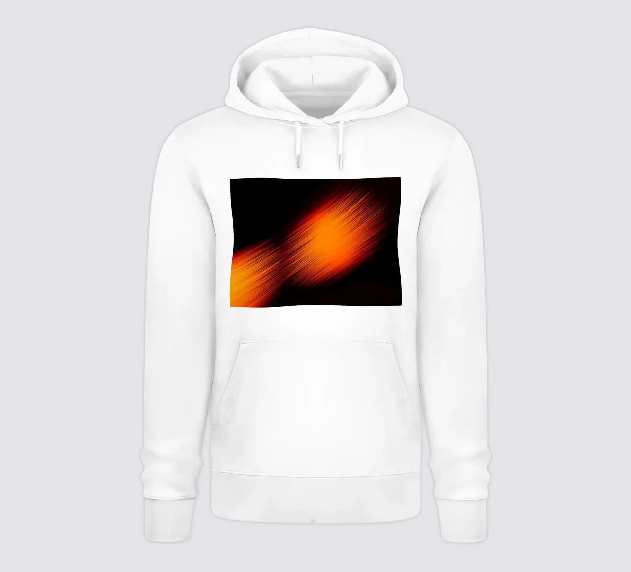 Abstrakte dynamische Linien in Orange und Rot felpa con cappuccio da Something for you