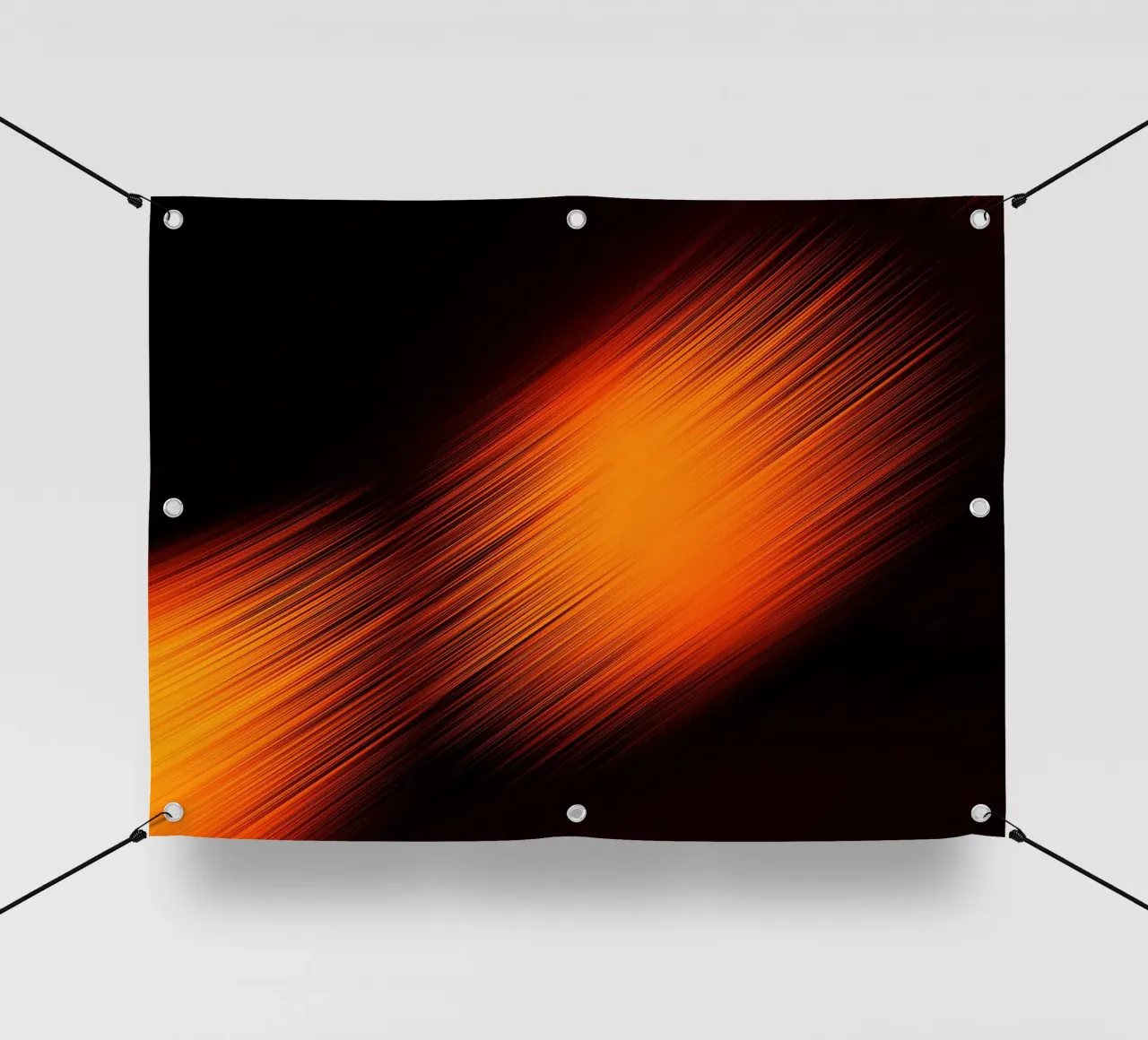 Abstrakte dynamische Linien in Orange und Rot telo in pvc da Something for you