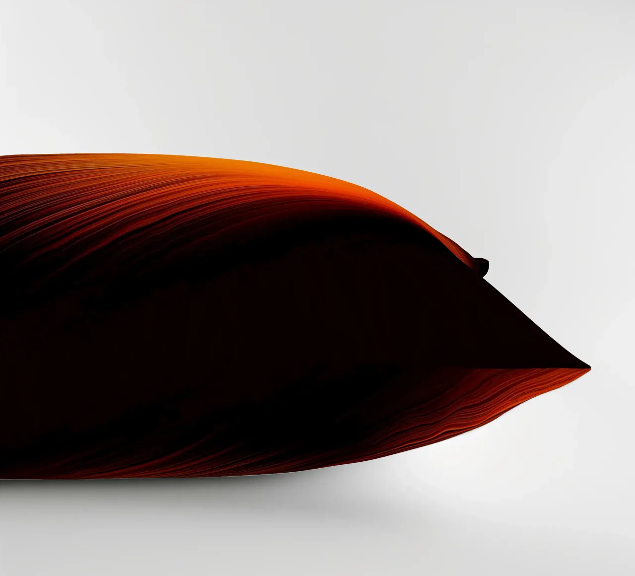 Abstrakte dynamische Linien in Orange und Rot cuscino da Something for you