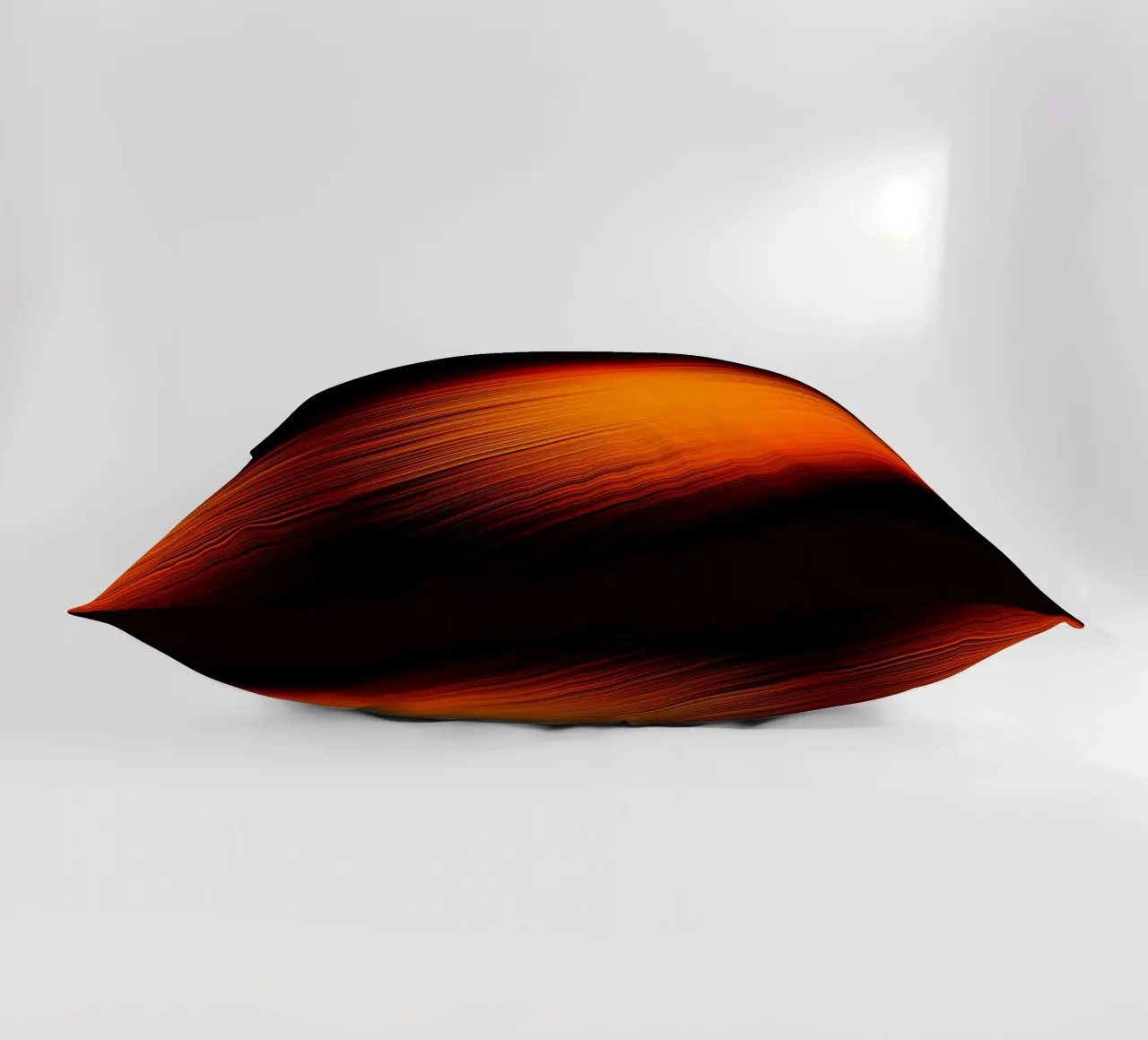 Abstrakte dynamische Linien in Orange und Rot cuscino da Something for you