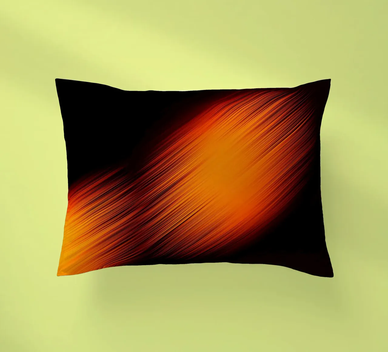 Abstrakte dynamische Linien in Orange und Rot cuscino da Something for you