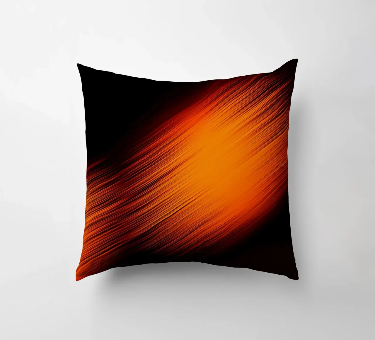 Abstrakte dynamische Linien in Orange und Rot cuscino da Something for you