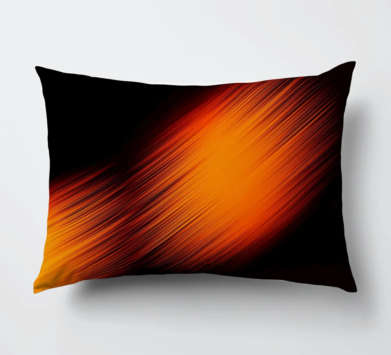 Abstrakte dynamische Linien in Orange und Rot cuscino da Something for you