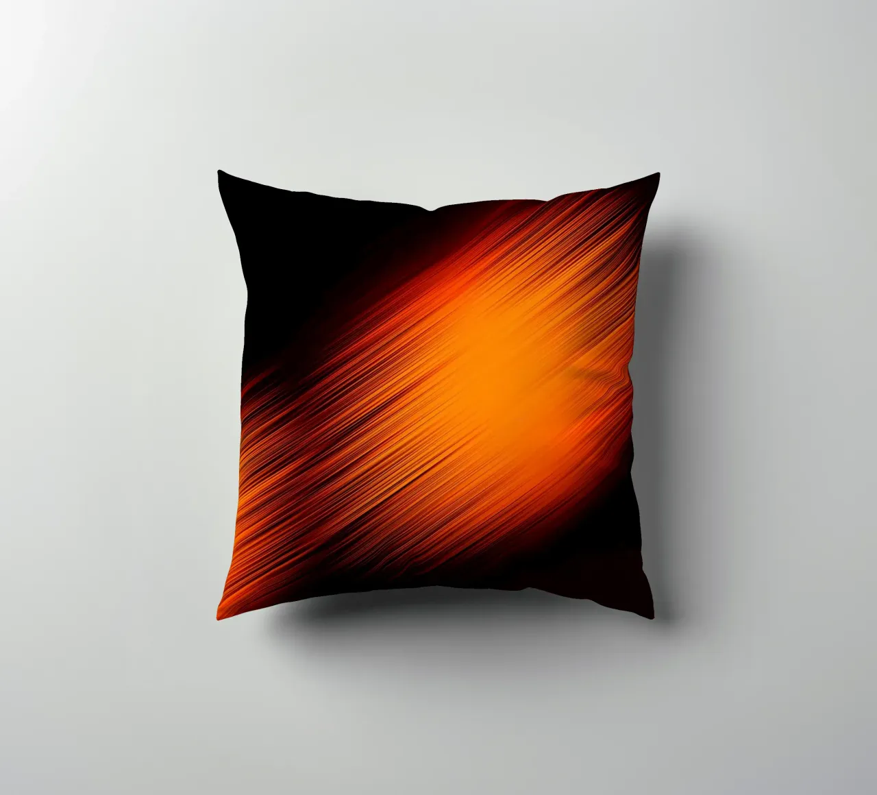 Abstrakte dynamische Linien in Orange und Rot cuscino da Something for you