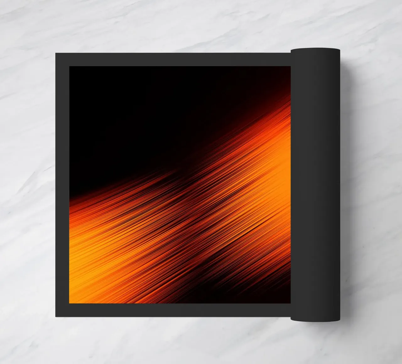 Abstrakte dynamische Linien in Orange und Rot zerbino da Something for you