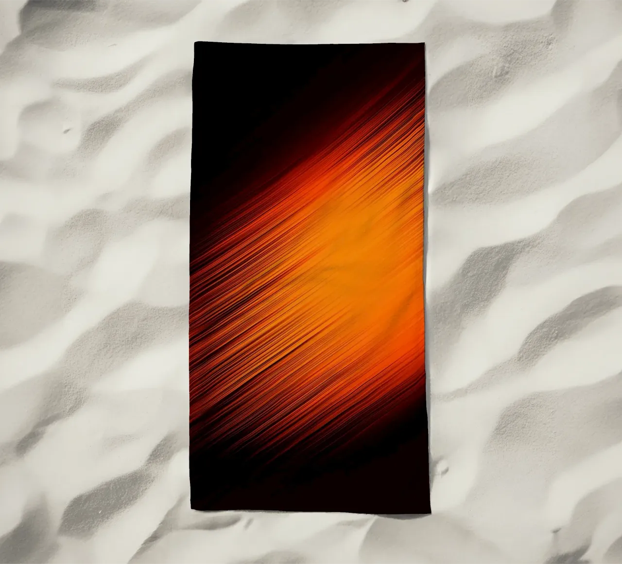 Abstrakte dynamische Linien in Orange und Rot telo mare da Something for you