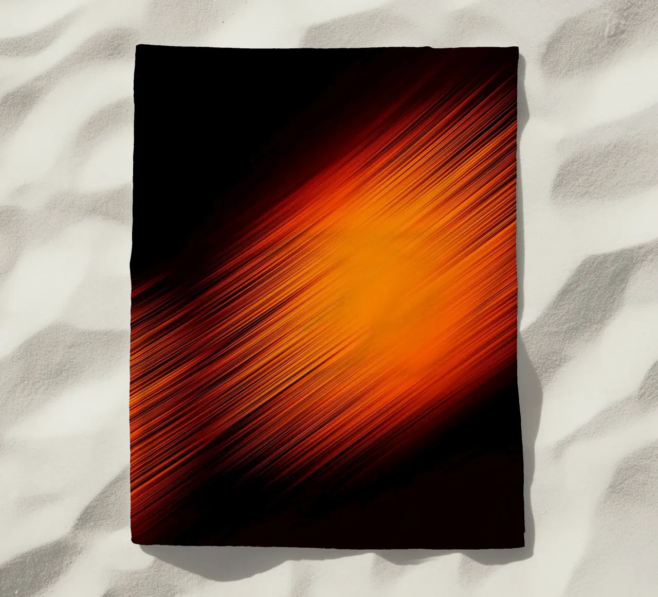 Abstrakte dynamische Linien in Orange und Rot telo mare da Something for you