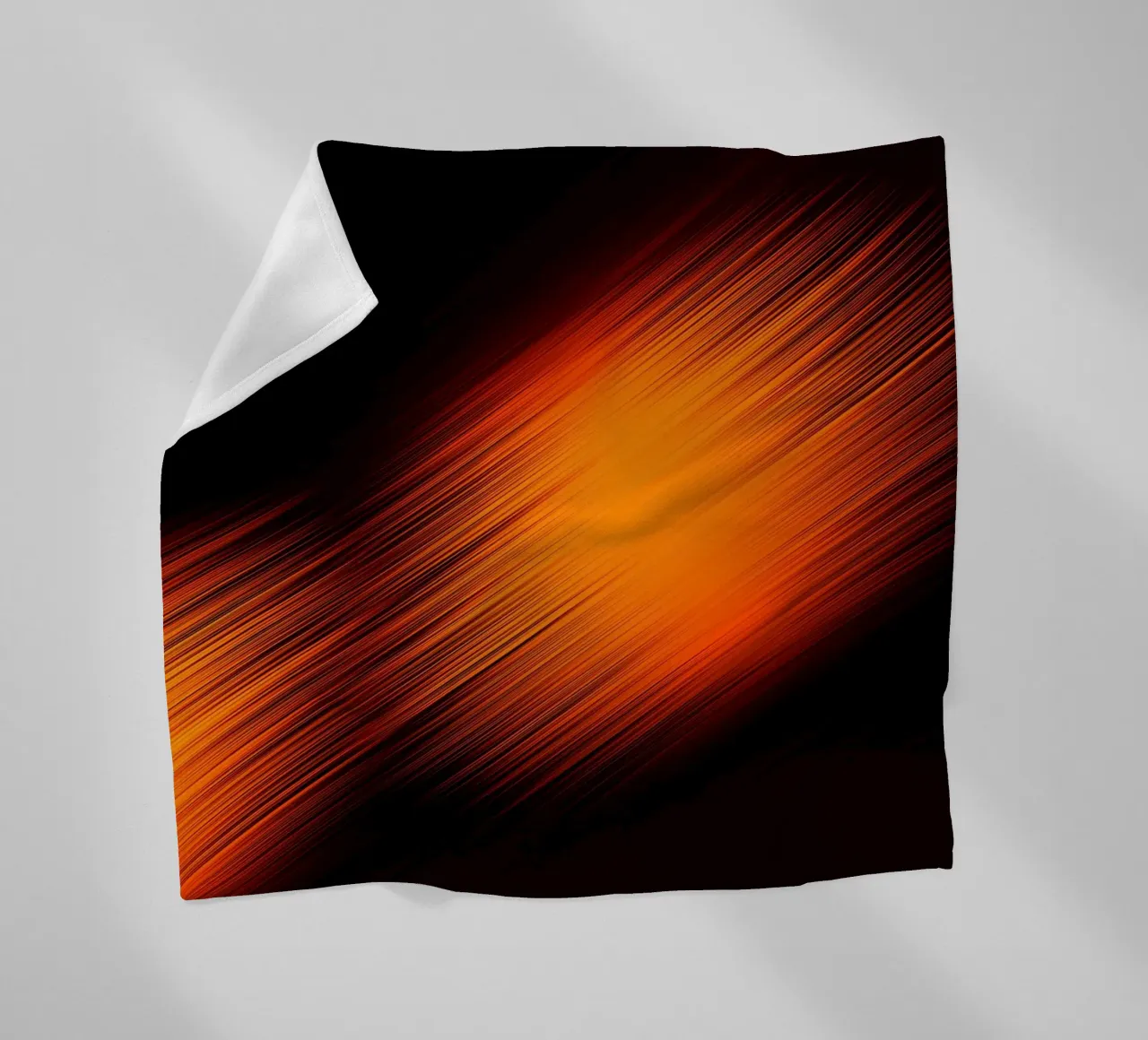 Abstrakte dynamische Linien in Orange und Rot coperta in pile da Something for you
