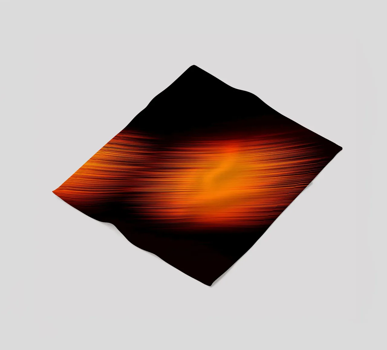Abstrakte dynamische Linien in Orange und Rot coperta in pile da Something for you