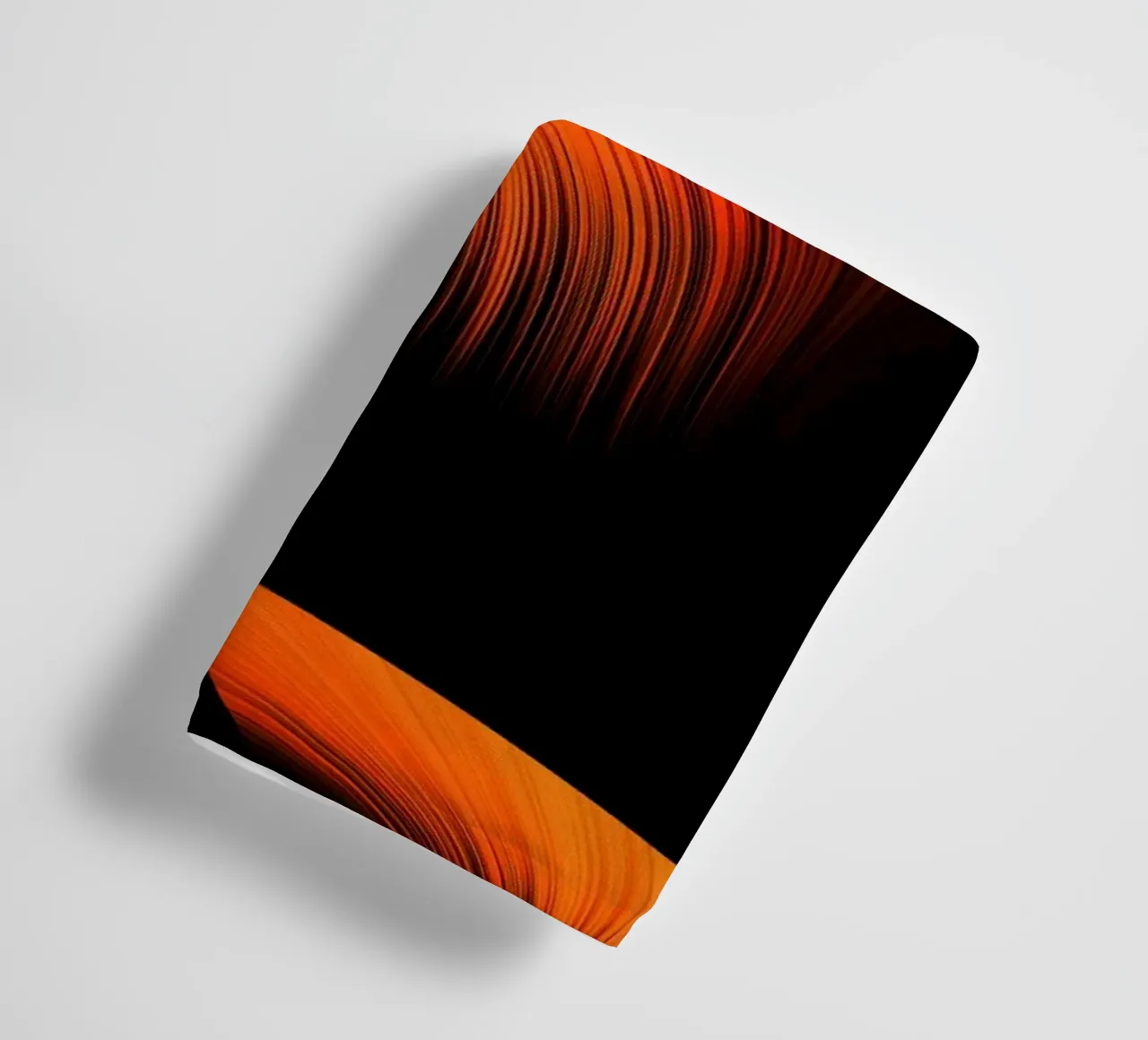 Abstract dynamic fractal pattern orange and black towel by Something for you
