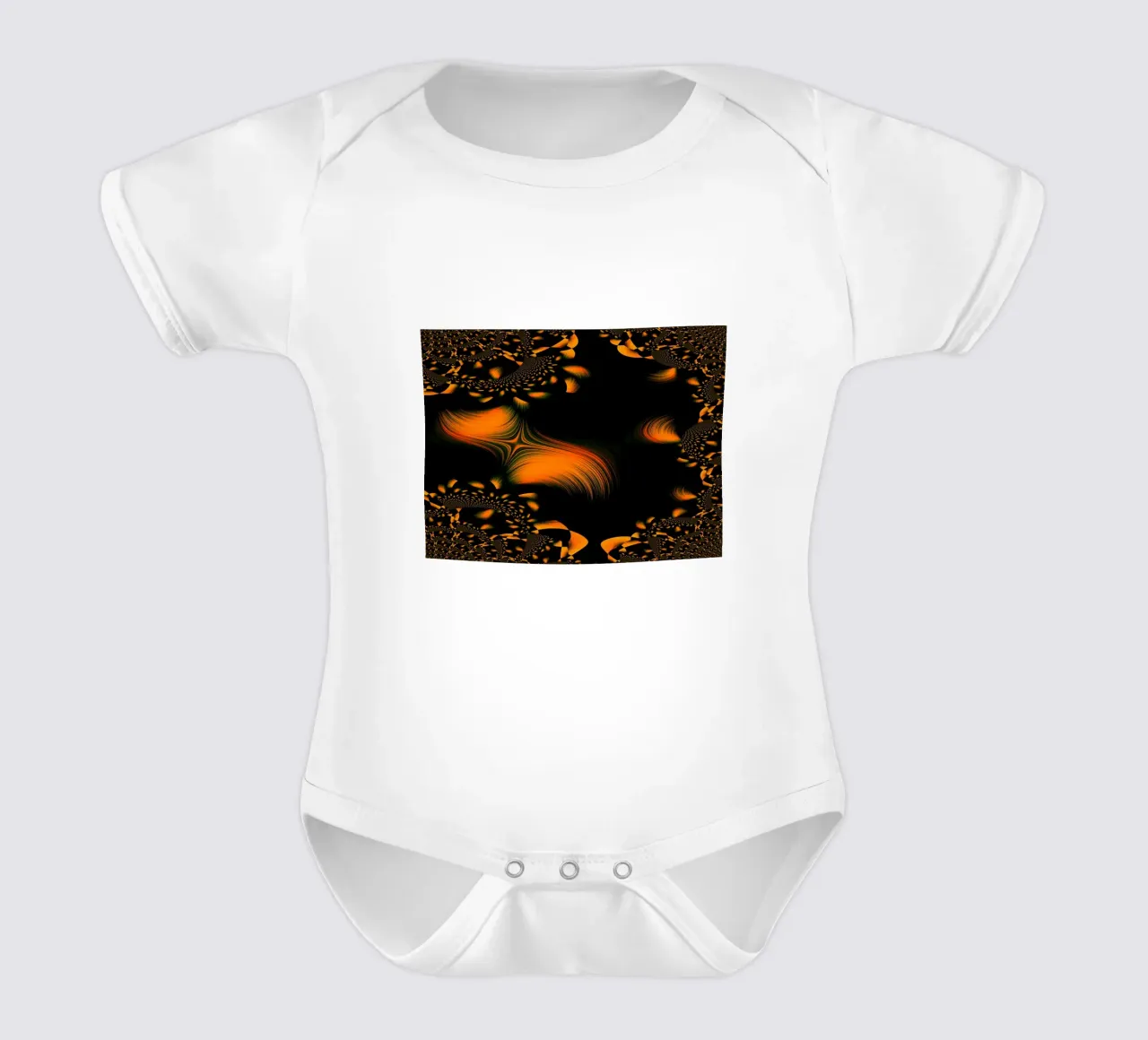 Motif dynamique abstrait, mouvements fractals Orange body bébé de Something for you