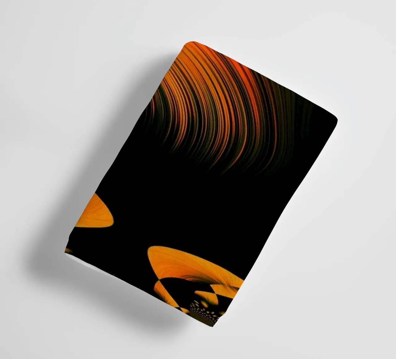 Abstract dynamic pattern, fractal movements orange towel by Something for you
