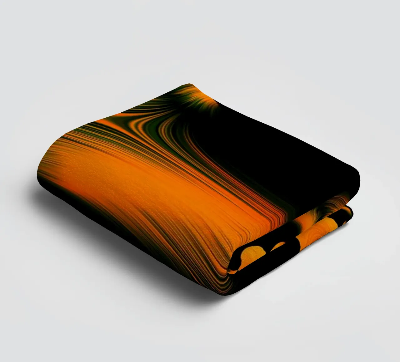 Abstraktes dynamisches Muster, Fraktale Bewegungen Orange Handtuch von Something for you