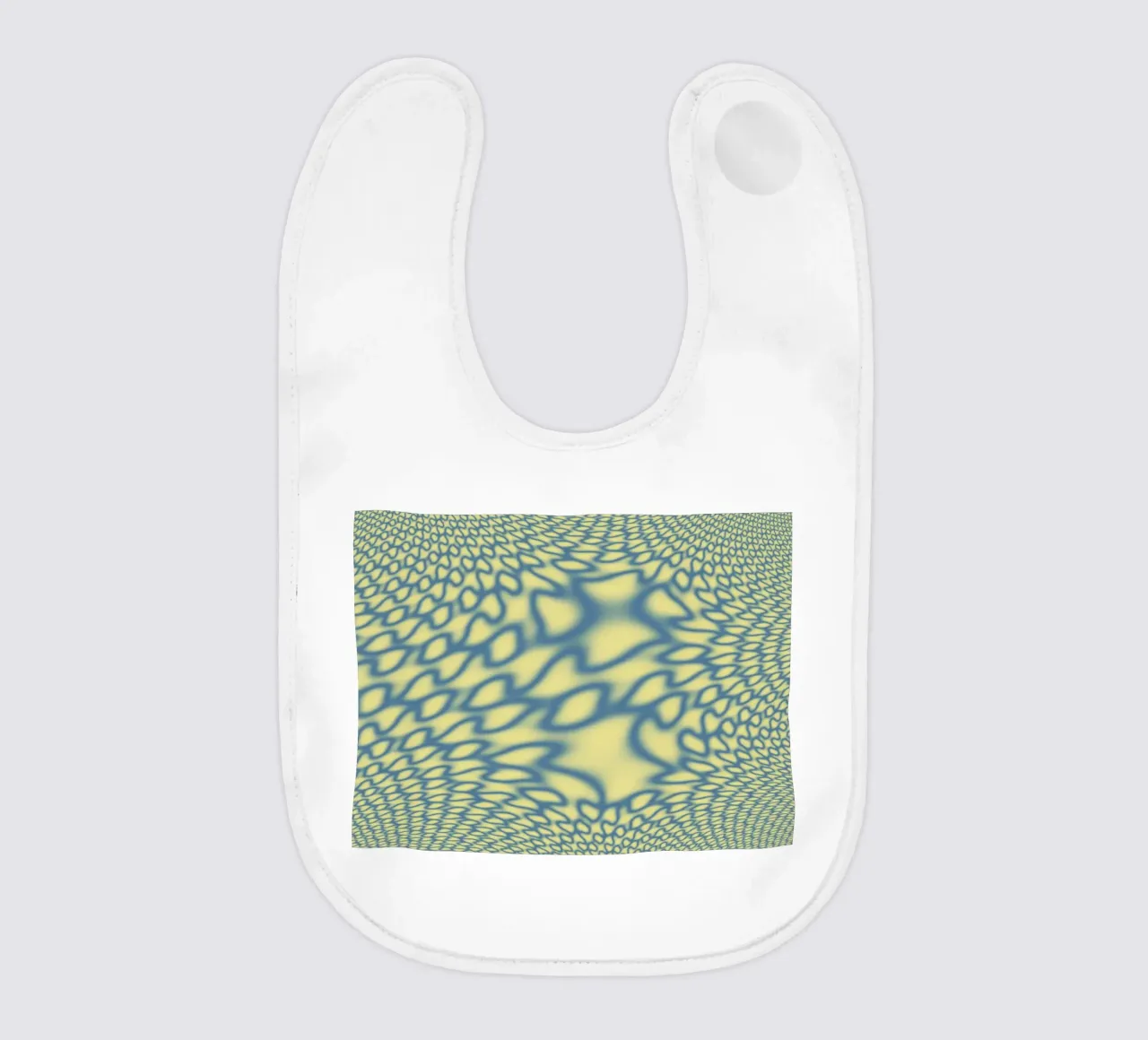 Dynamic circles and fractals in blue baby bib by Something for you